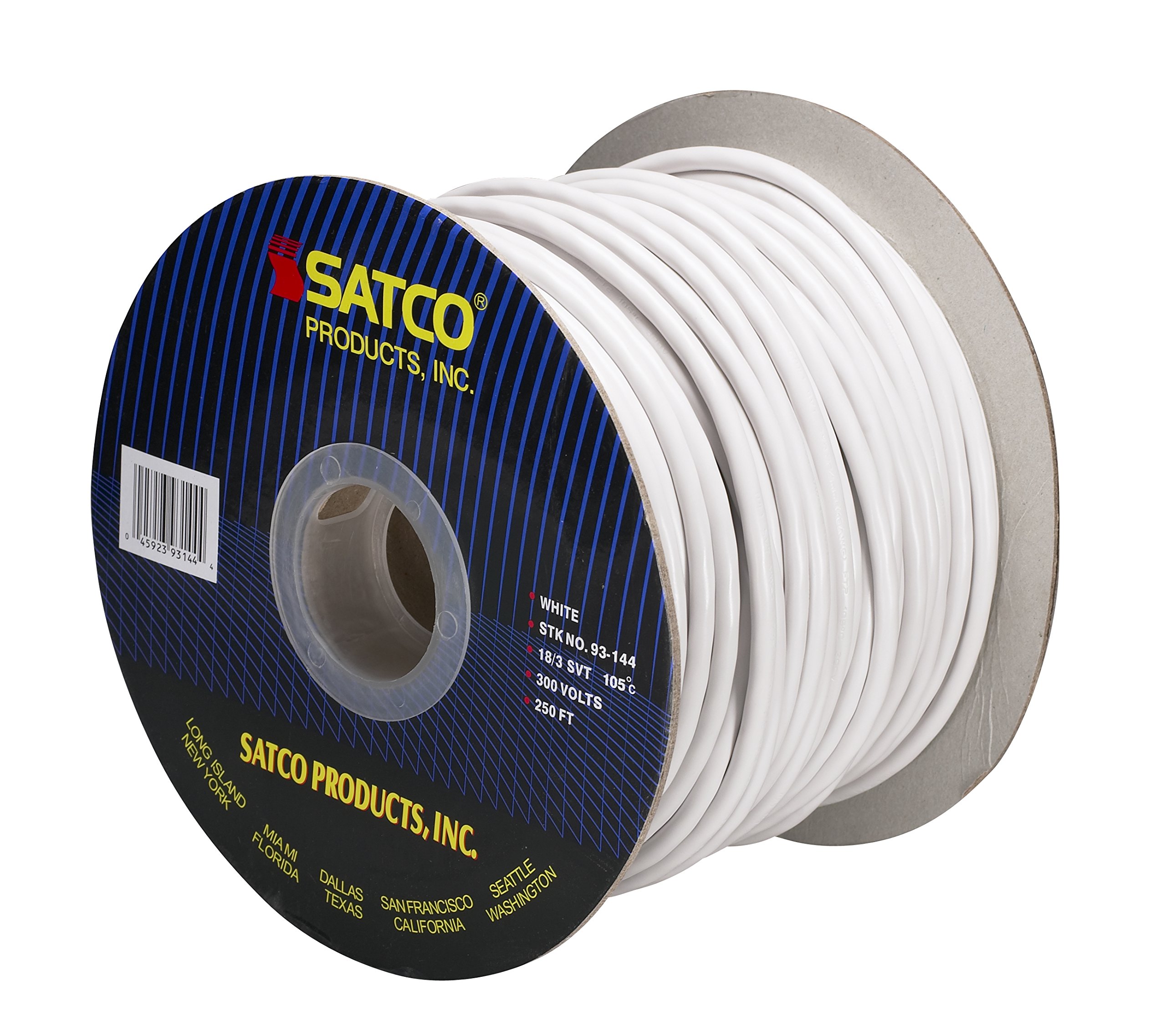 Satco 93-144 Bulk Electrical Wire - 18 AWG, 100ft Spool, Black (UL Listed) - Perfect for Home Wiring, DIY Projects & Electrical Repairs