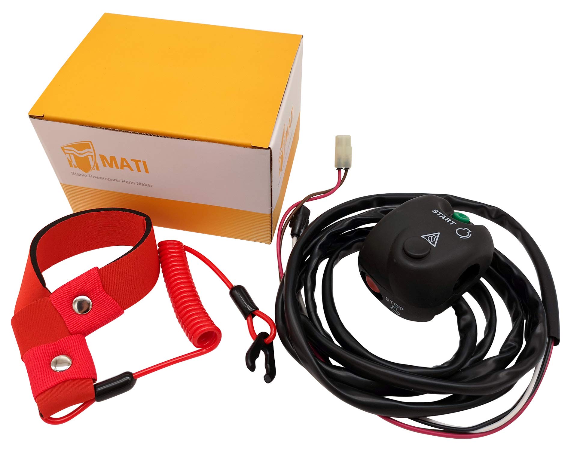 Yamaha Waverunner Superjet 650 SJ650 700 SJ700 FX1 FX700 EW2-68310-04-00 Handlebar Start Stop Kill Switch Box Assembly with Safety Lanyard - Durable Marine-Grade Replacement Part for Jet Ski & Watercraft Safety