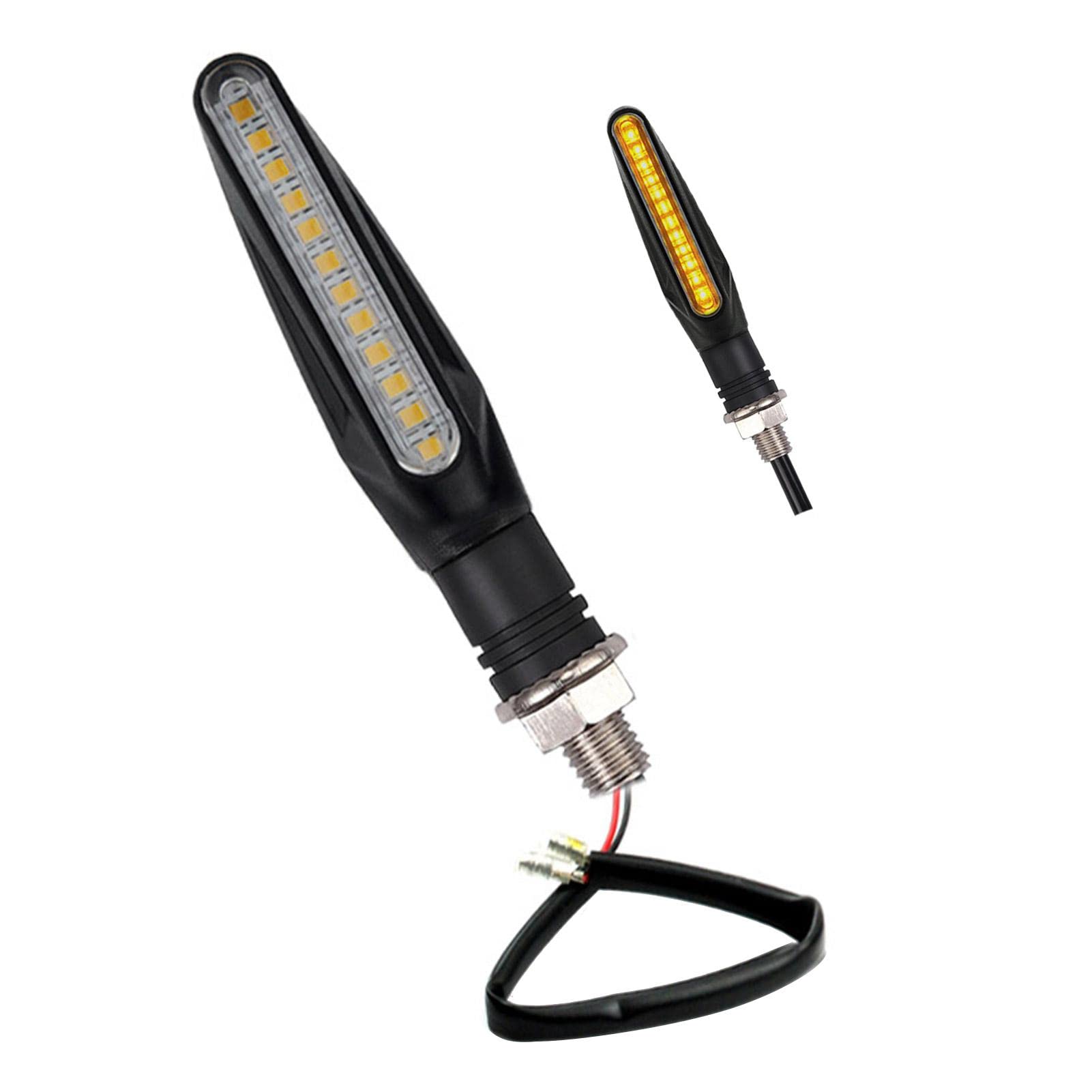 Bright 12V LED Motorcycle Turn Signals - Waterproof & Durable for Safe Riding