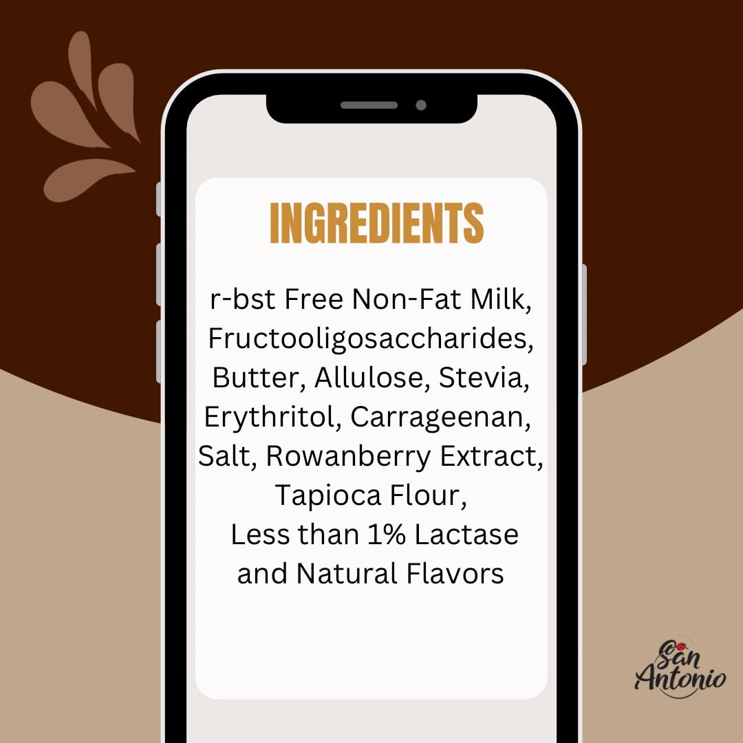 No Sugar Added San Antonio Dulce de Leche Classic Milk Caramel Spread - Gluten Free & Lactose Free Dessert Topping for Ice Cream, Cakes, Coffee, Pancakes & Fruit Dip - 15oz (Pack of 6) | Perfect for Baking, Breakfast & Sweet Treats