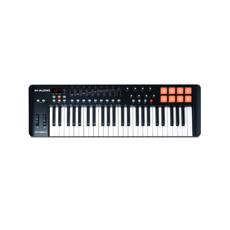 M Audio OXYGEN49MKV 49-Key MIDI Keyboard Controller with Software Bundle – Perfect for Music Production, Recording & Live Performance