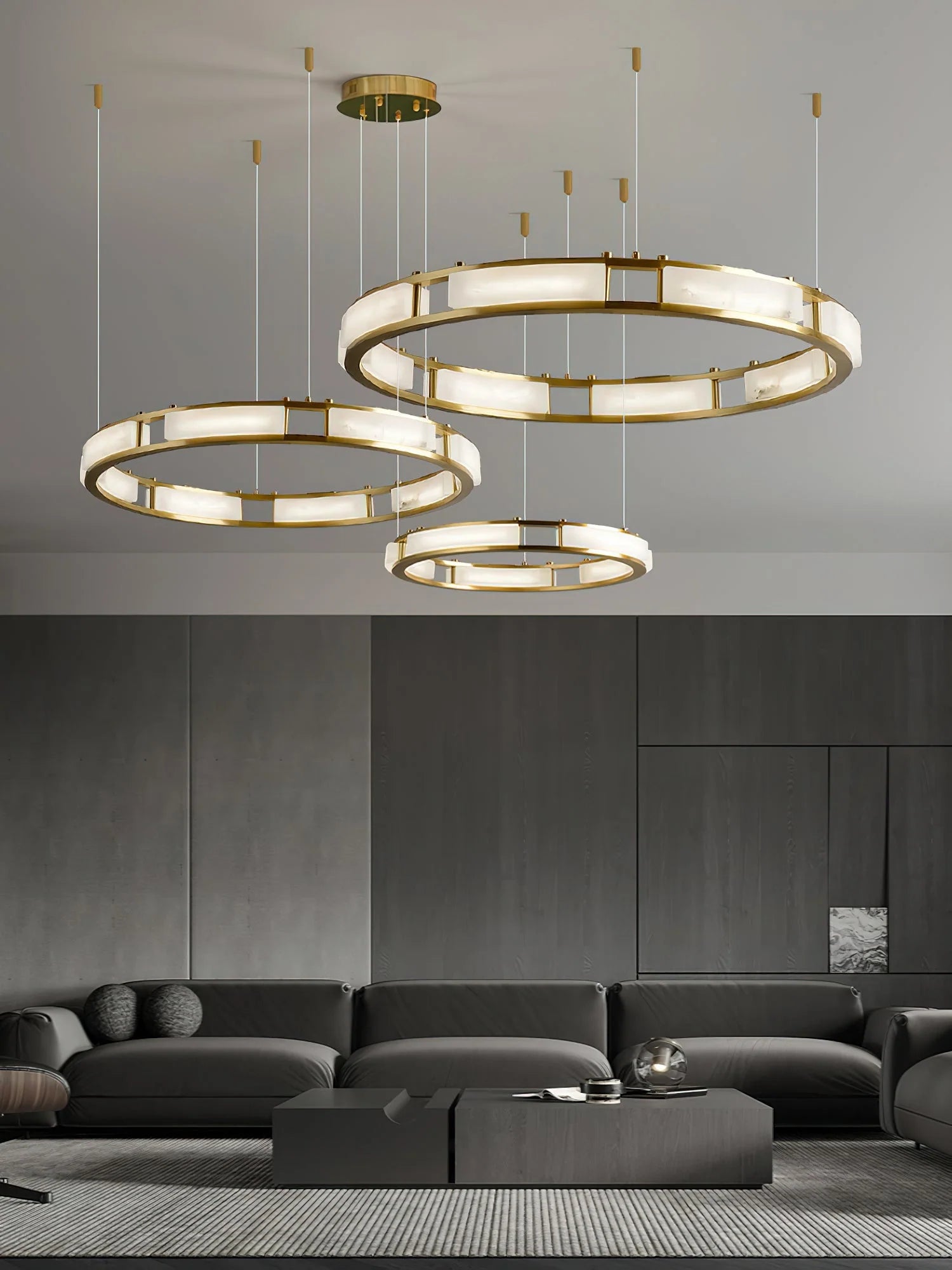 Elegant Qatar Alabaster Chandelier - Handcrafted Luxury Crystal Ceiling Light Fixture for Dining Room, Living Room & Bedroom Decor