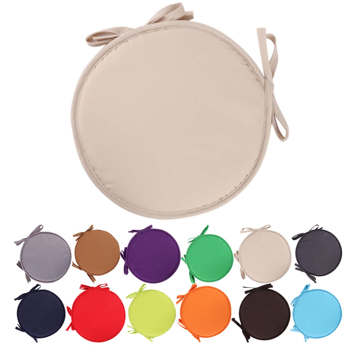 Vibrant Round Indoor/Outdoor Chair Cushions - 30cm/38cm Diameter Seat Pads for Garden, Patio & Home Decor | Water-Resistant Furniture Cushion Covers | Perfect for Outdoor Dining, Lounge Chairs & Porch Seating