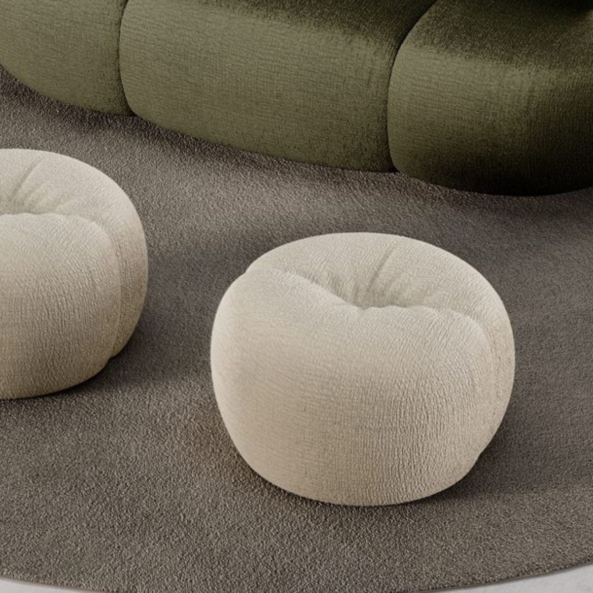 NOVARA Oval Ottoman - Modern Tufted Storage Bench with Removable Cushion, Perfect for Living Room, Bedroom, or Entryway Decor