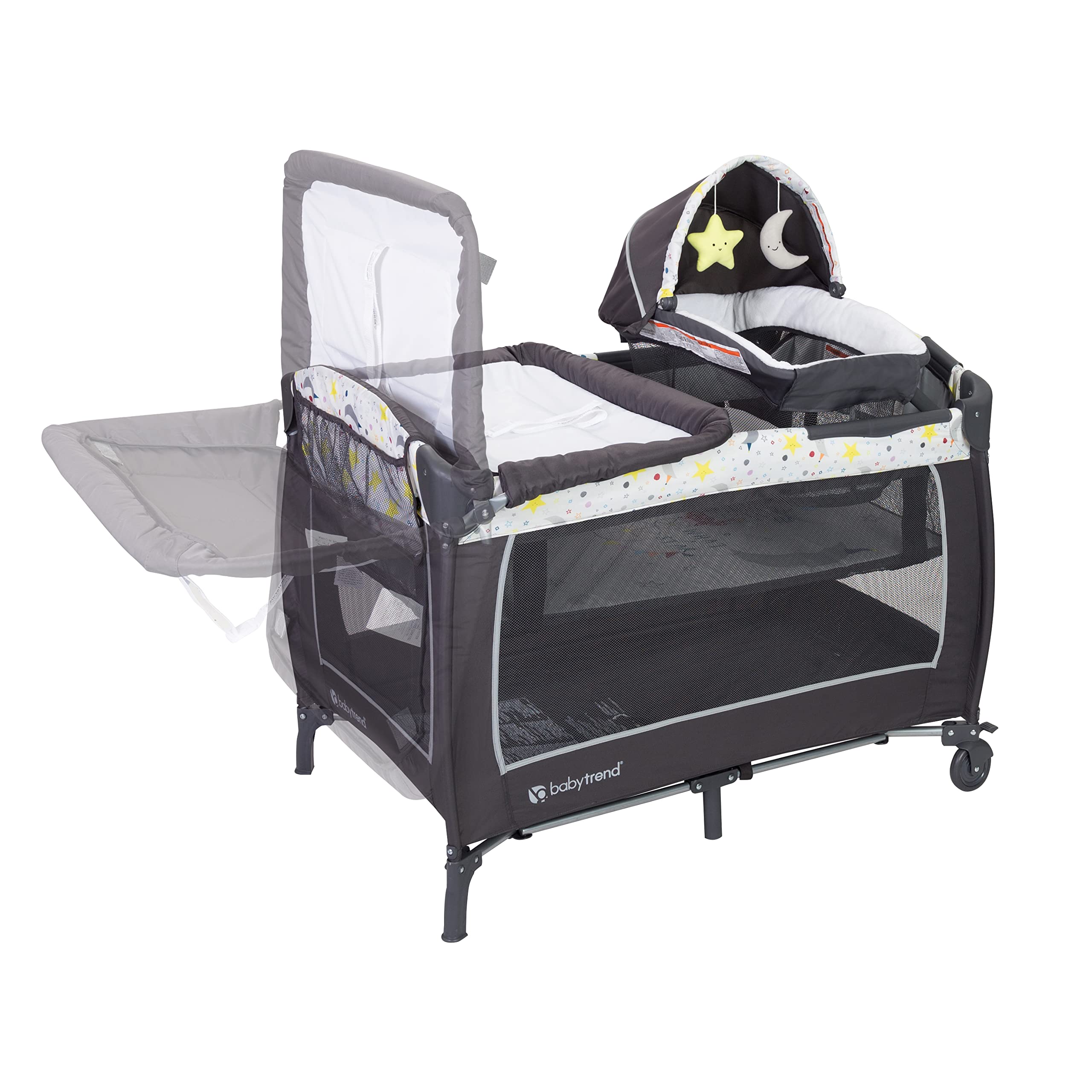 Baby Trend Passport Switch Modular Travel System - Stroller, Bassinet & Car Seat Bundle with Lil' Snooze Deluxe II Nursery Center | Perfect for Newborns, Travel & Everyday Use