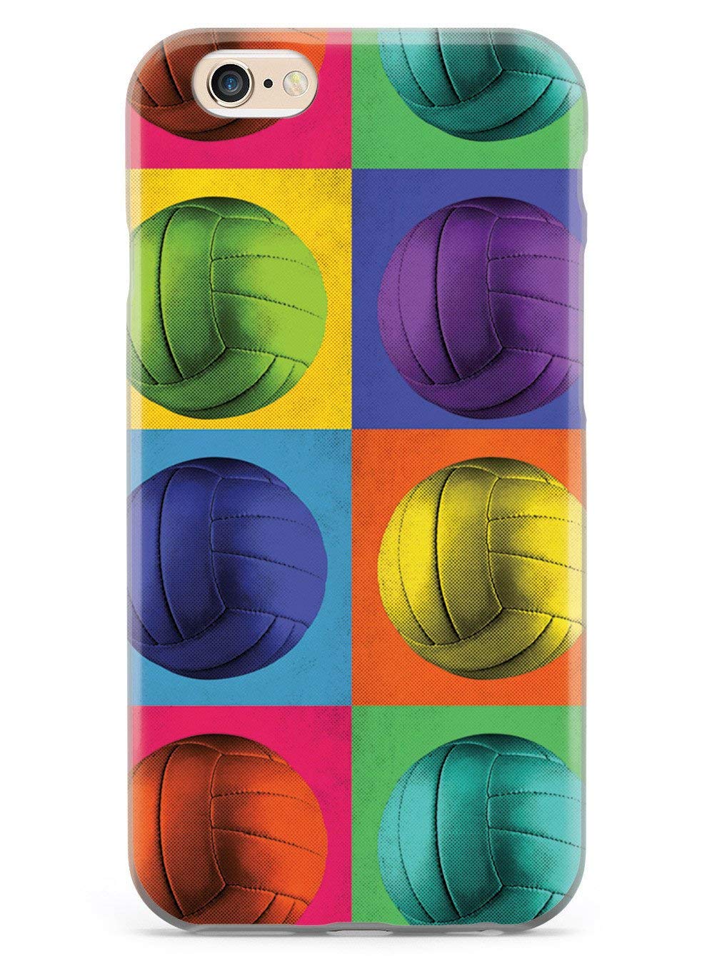 **Inspired Cases - 3D Textured Protective Phone Case for iPhone 6 Plus/6s Plus - Pop Art Volleyball Design - Shockproof & Durable Cover - Perfect for Sports, Travel & Daily Use**
