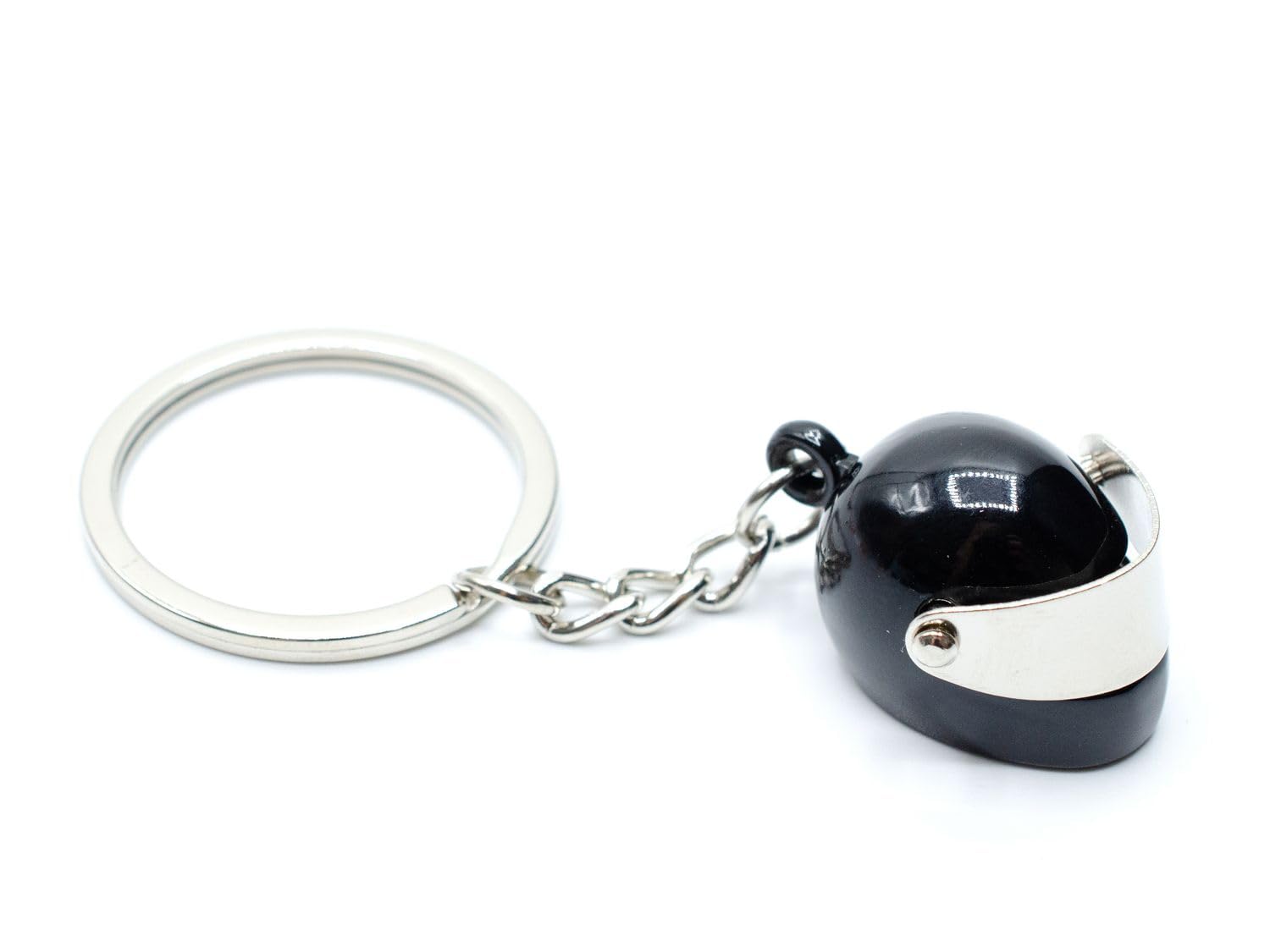 Miniblings Motorcycle Helmet Keychain - Black Motocross Bike Keyring for Motorcycle Enthusiasts | Perfect Gift for Riders, Bike Accessories, and Motorcycle Events