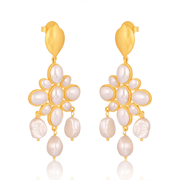 Elegant Swept Away Pearl Drop Earrings for Women | Dainty & Timeless Jewelry for Weddings, Parties & Special Occasions
