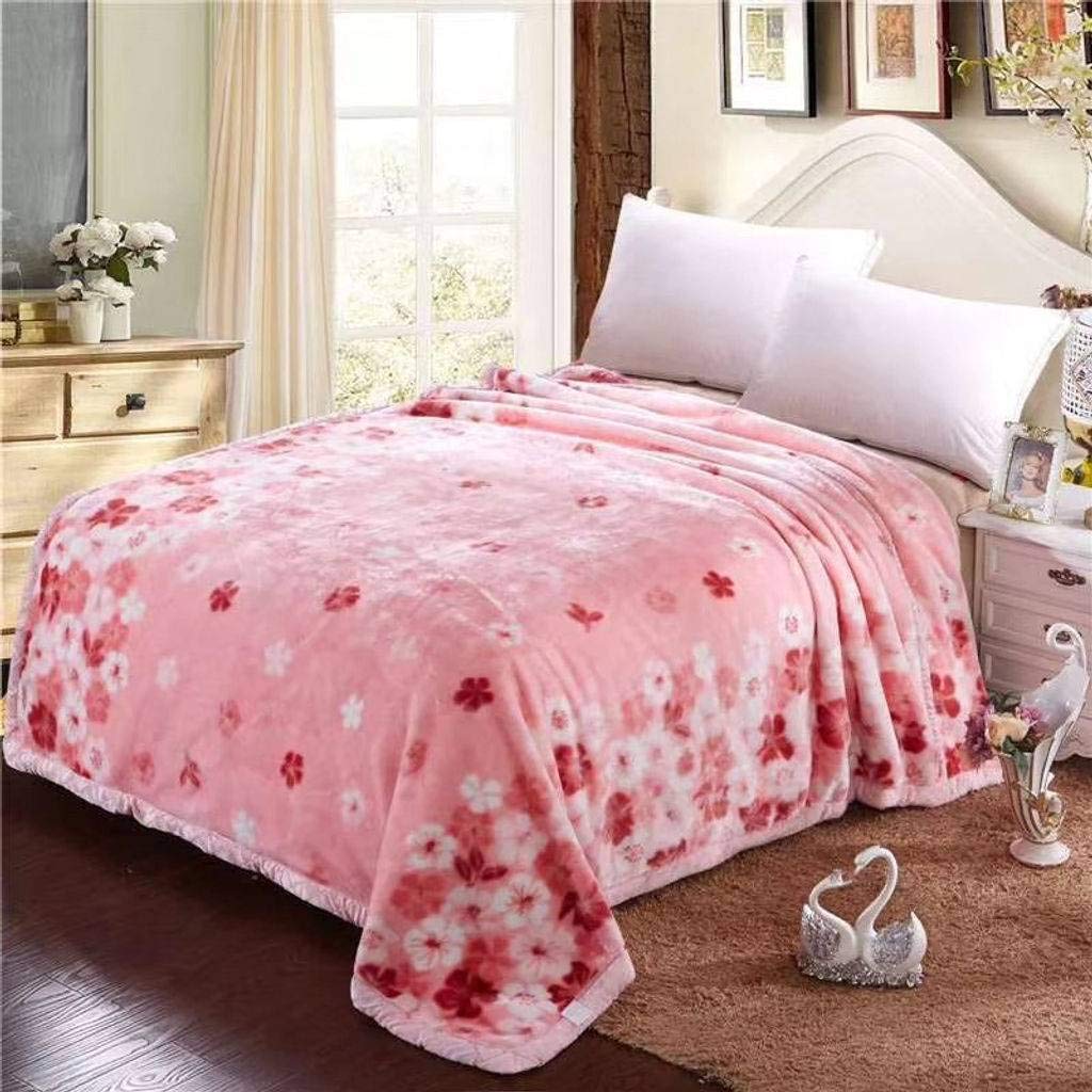 Velour Bed Throw Blankets - Ultra Soft Fluffy Warm Fleece Blanket for Bed & Sofa - Velvety Plush Bedspread (79x91 inches, 4.5kg) - Perfect for Cozy Nights, Winter Warmth & Home Decor