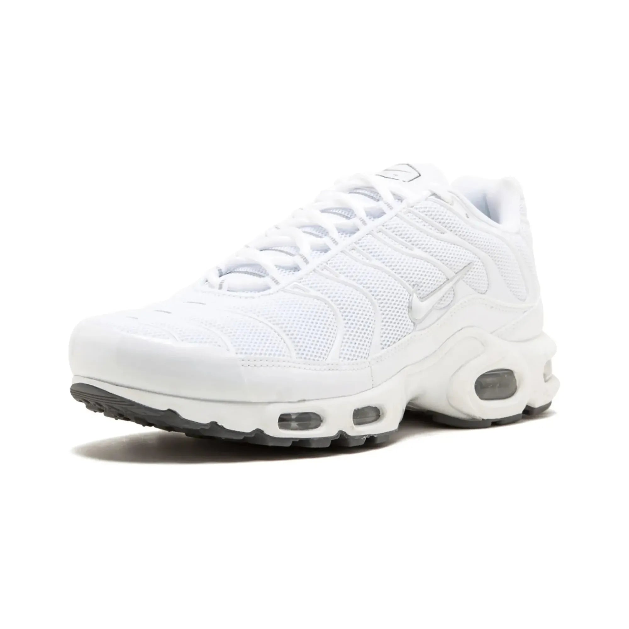 Nike Air Max Plus TN Triple White Men's Running Shoes - Lightweight Comfort for Gym, Workout & Casual Wear
