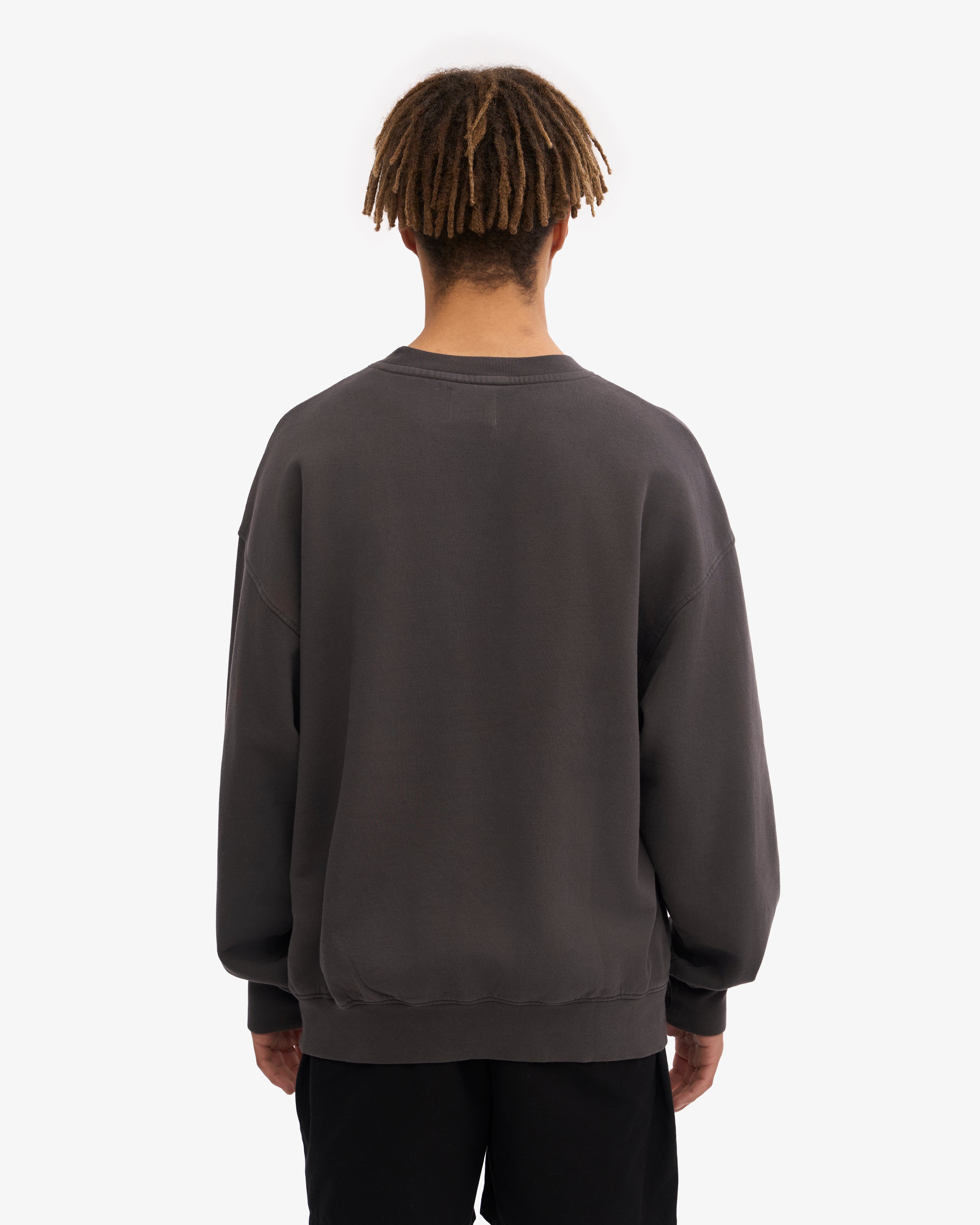 Organic Oversized Crewneck Sweatshirt for Women - Soft & Comfortable Lava Grey Pullover - Perfect for Casual Wear, Lounge & Outdoor Activities