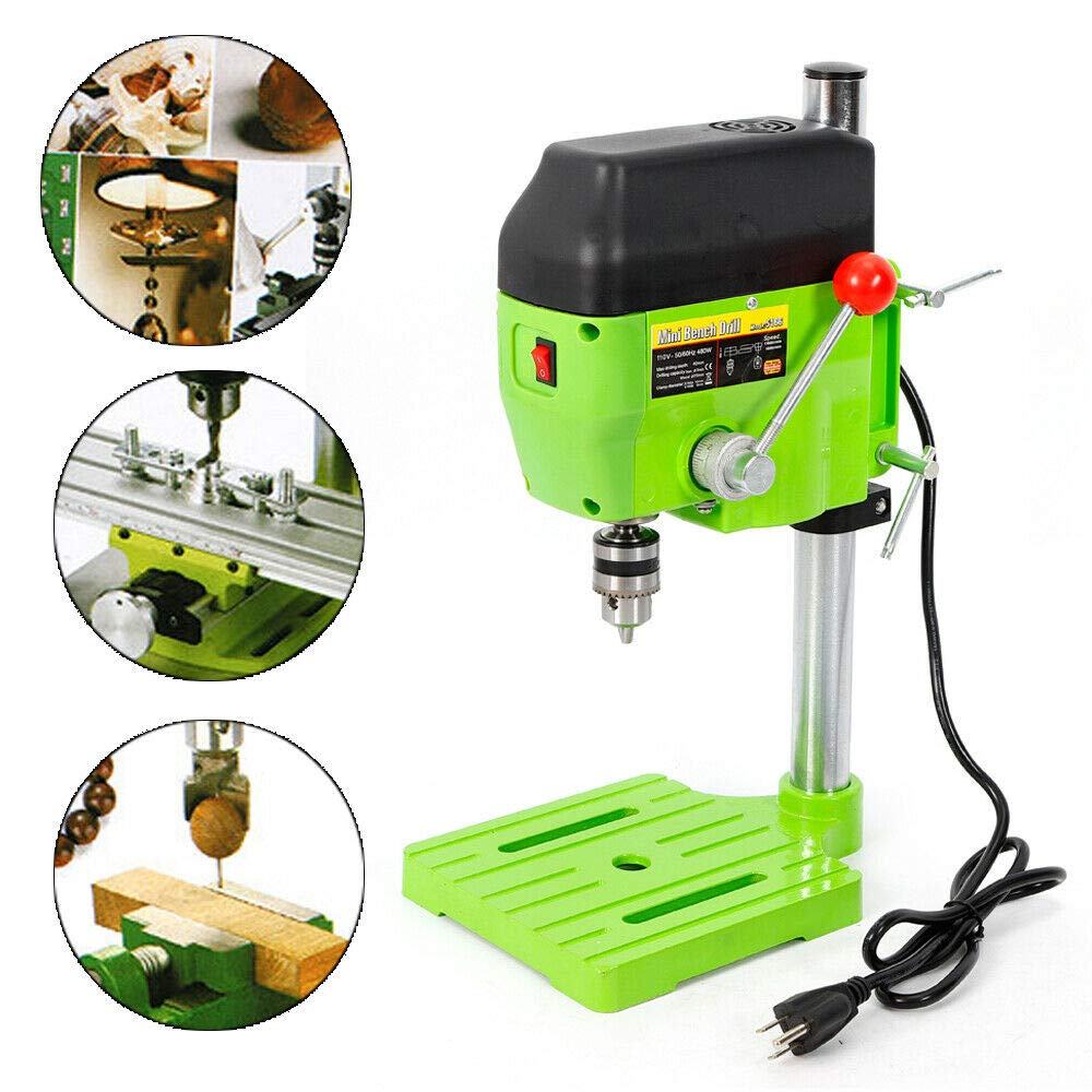 480W 2-Speed Electric Bench Drill Press with Stand | Portable Open Hole Milling Machine | Perfect for Woodworking, Metal Drilling & DIY Repair Projects