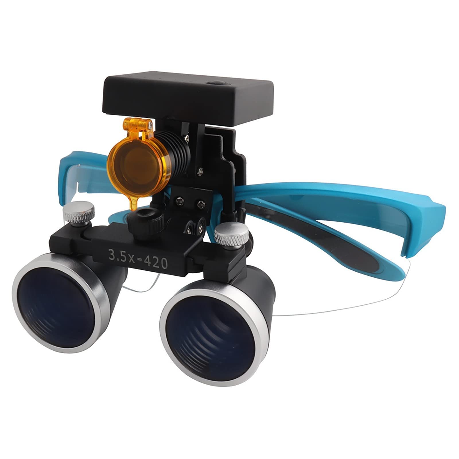 3.5X 420mm LED Dental Loupes with Headlight - Binocular Magnifying Glasses for Dentists & Surgeons (Blue) | Perfect for Precision Dental Work, Oral Surgery & Medical Procedures