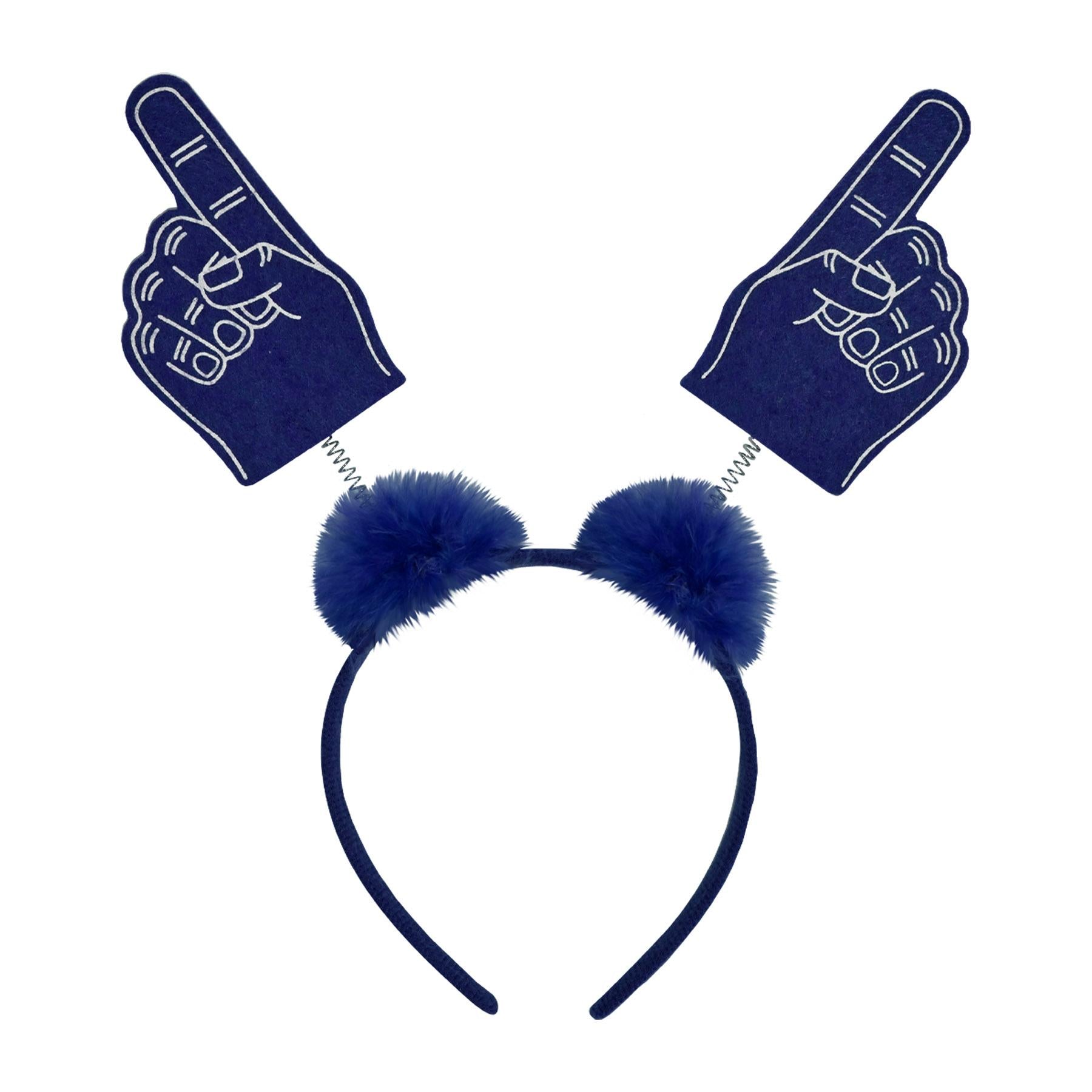 12 Pack Beistle #1 Hand Boppers with Blue Marabou - Fun Party Favors for Birthday Celebrations, Carnivals & Costume Parties