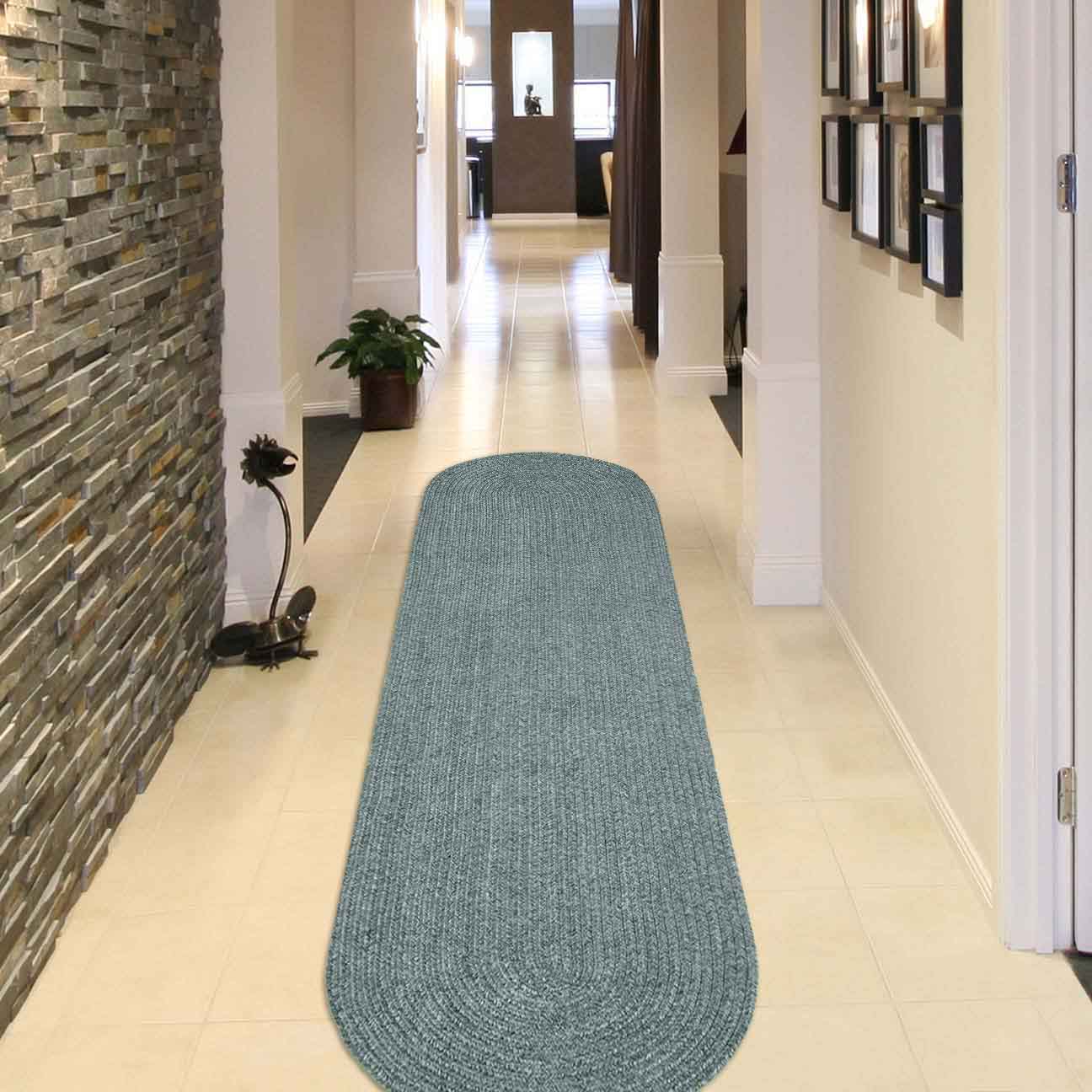 Classic Braided Area Rug - Non-Slip Indoor/Outdoor Oval Rug for Living Room, Bedroom, Patio & Deck - Soft & Durable Home Decor