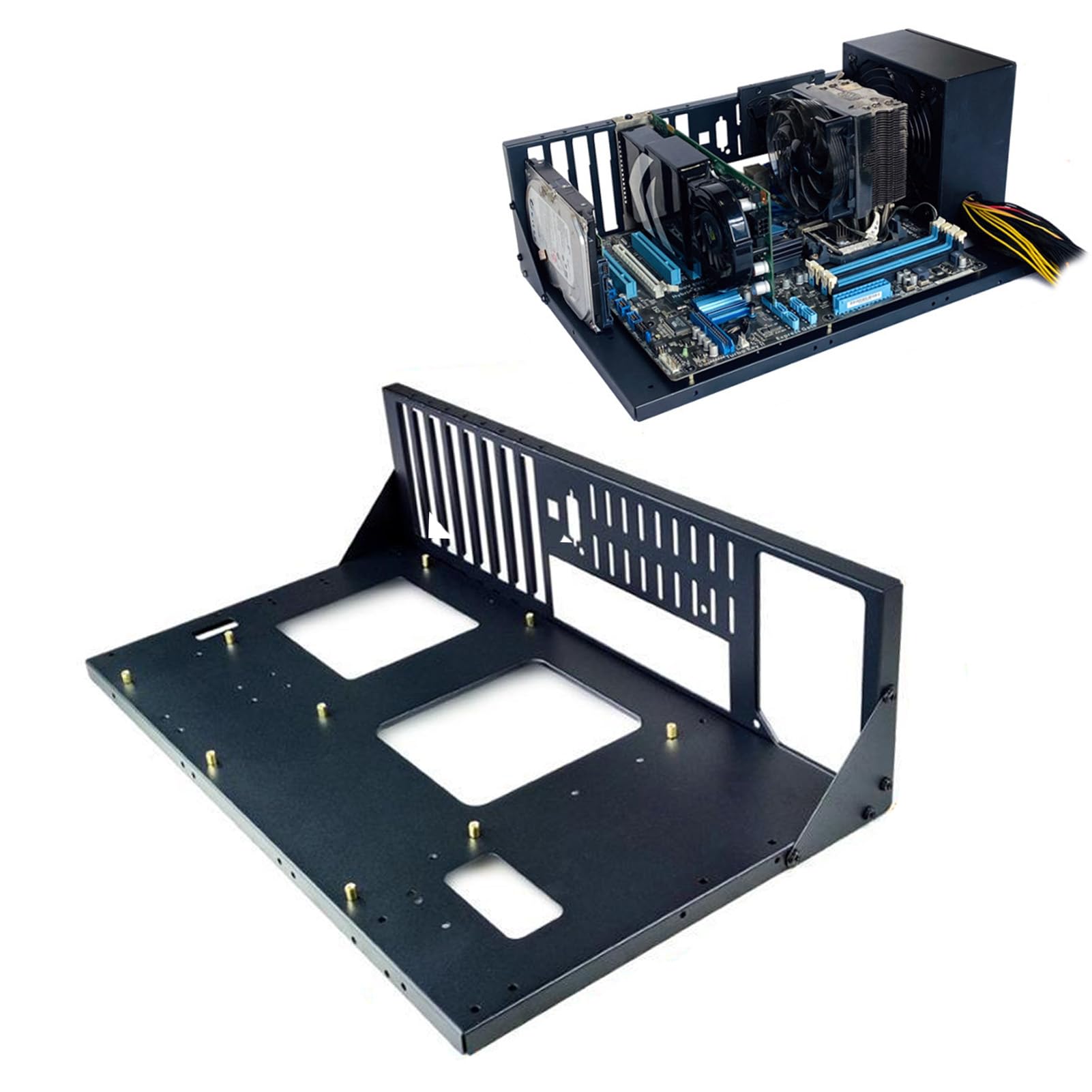 DIY Gaming Computer Case - M ATX ATX ITX Open Chassis Rack for Motherboards (305x245mm) | High Airflow Open Frame PC Case with Excellent Heat Dissipation | Perfect for Custom Gaming Rigs, Mining Rigs & Home Office Setups
