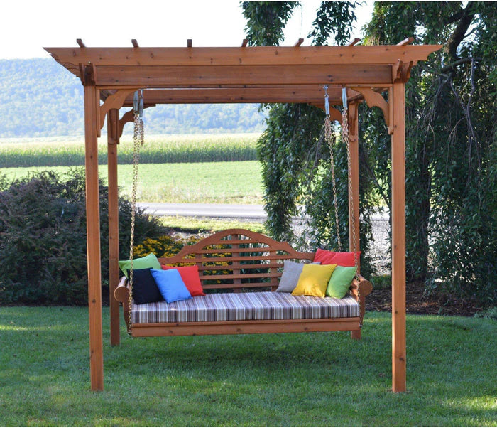 Regallion Outdoor Wooden Pergola Kit with Swing Hangers - 6x8, 8x8 & 8x10 Sizes - Perfect for Backyard, Garden, Patio & Deck Shade Structure