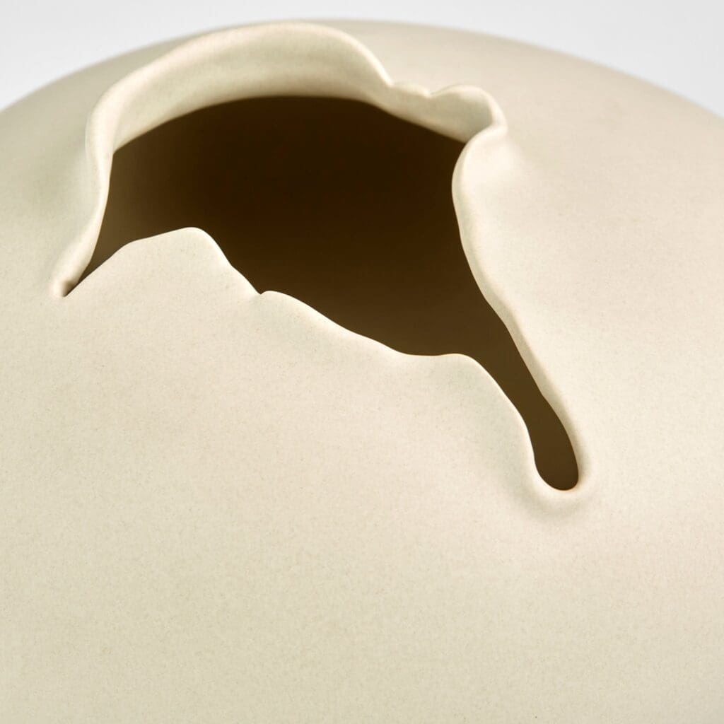 Cyan Design 11403 Tambora Vase - Medium Size Off White Ceramic Vase for Home Decor, Wedding Centerpiece & Floral Arrangements