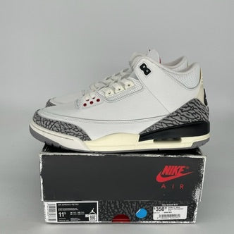 AIR JORDAN 3 White Cement Reimagined Retro Sneakers - Men's Size 11.5 (DN3707-100) - Authentic Basketball Shoes for Streetwear & Casual Style