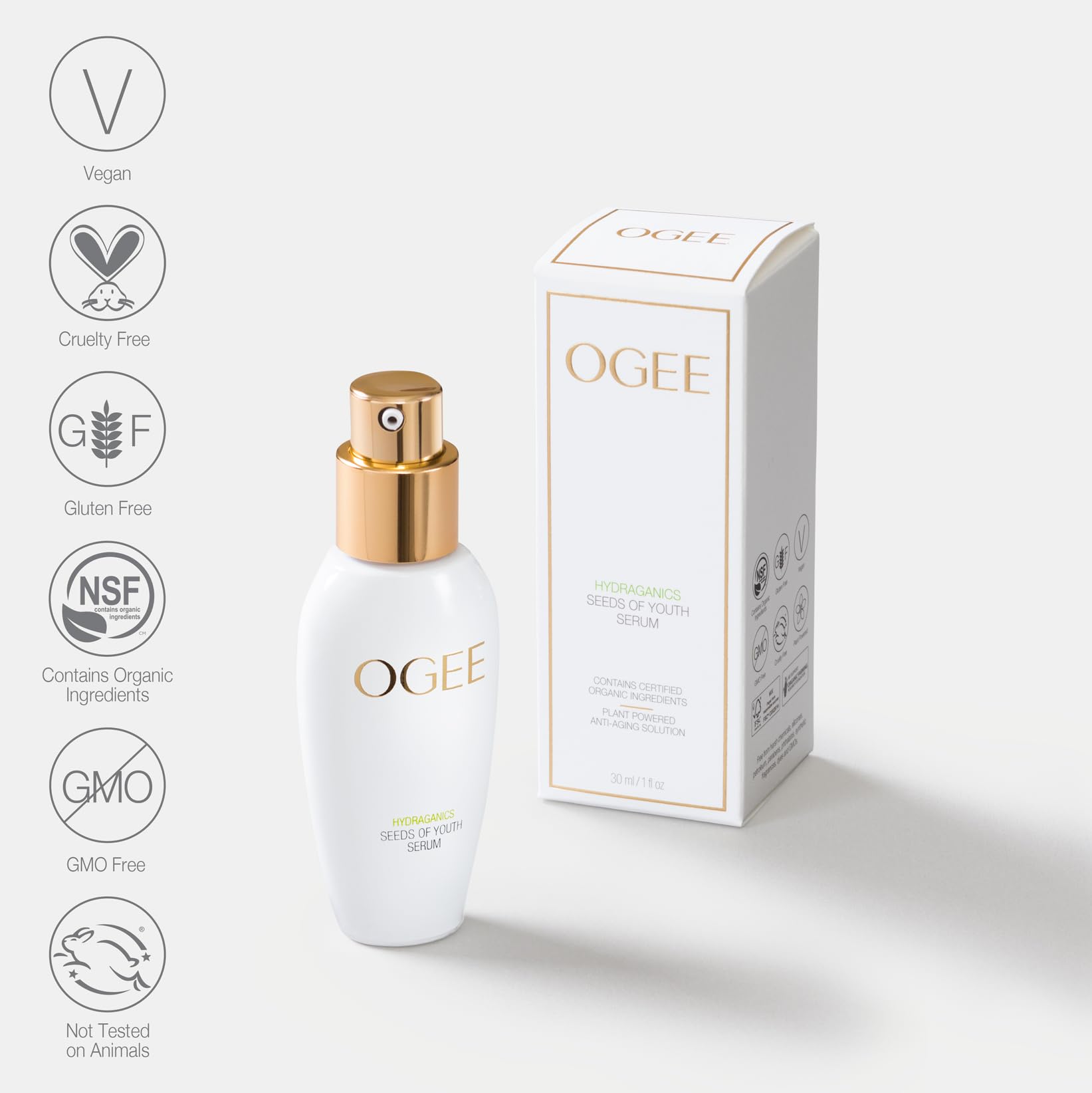 Ogee Dynamic Duo - Organic Jojoba Glow Face Oil & Hyaluronic Acid Serum for Youthful Skin | Hydrating Skincare Set for Dry, Sensitive, and Aging Skin | Perfect for Night Routine and Daily Moisturizing