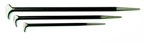 Mayhew Tools MA60150 3-Piece Ladyfoot Pry Bar Set - Heavy Duty Black Steel Bars for Auto Repair, HVAC & Construction Work