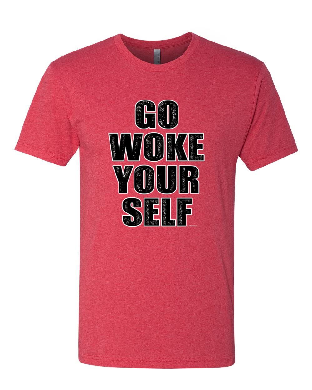 Go Woke Yourself Funny Men's Premium Tri-Blend T-Shirt - Soft & Comfortable Casual Tee for Everyday Wear, Gym, and Outings