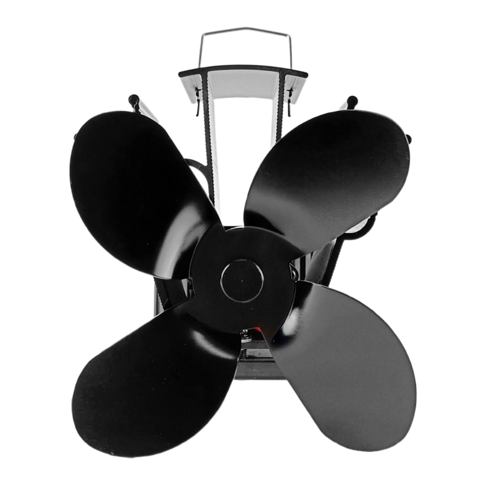 Wood Stove Fan - 4 Blade Heat Powered Fan with Overheating Protection for Wood Burning Stove, Gas, Pellet, Log & Propane Fireplaces | Wall Mounted Fireplace Fan for Efficient Heat Distribution in Living Rooms, Cabins & Outdoor Spaces