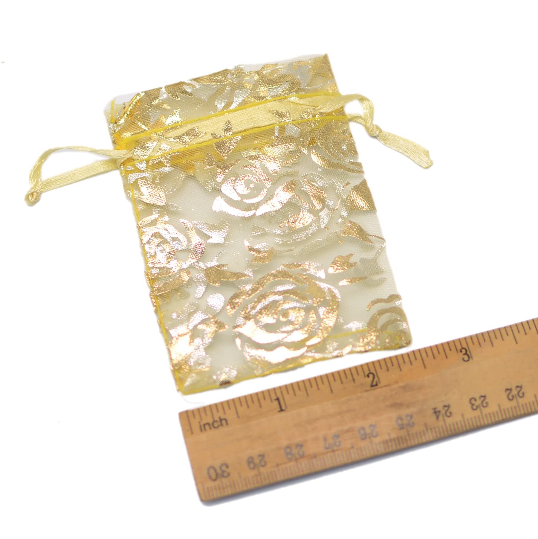 Mixed Color Sheer Organza Bags for Wedding Favors & Jewelry (2.7x3.5