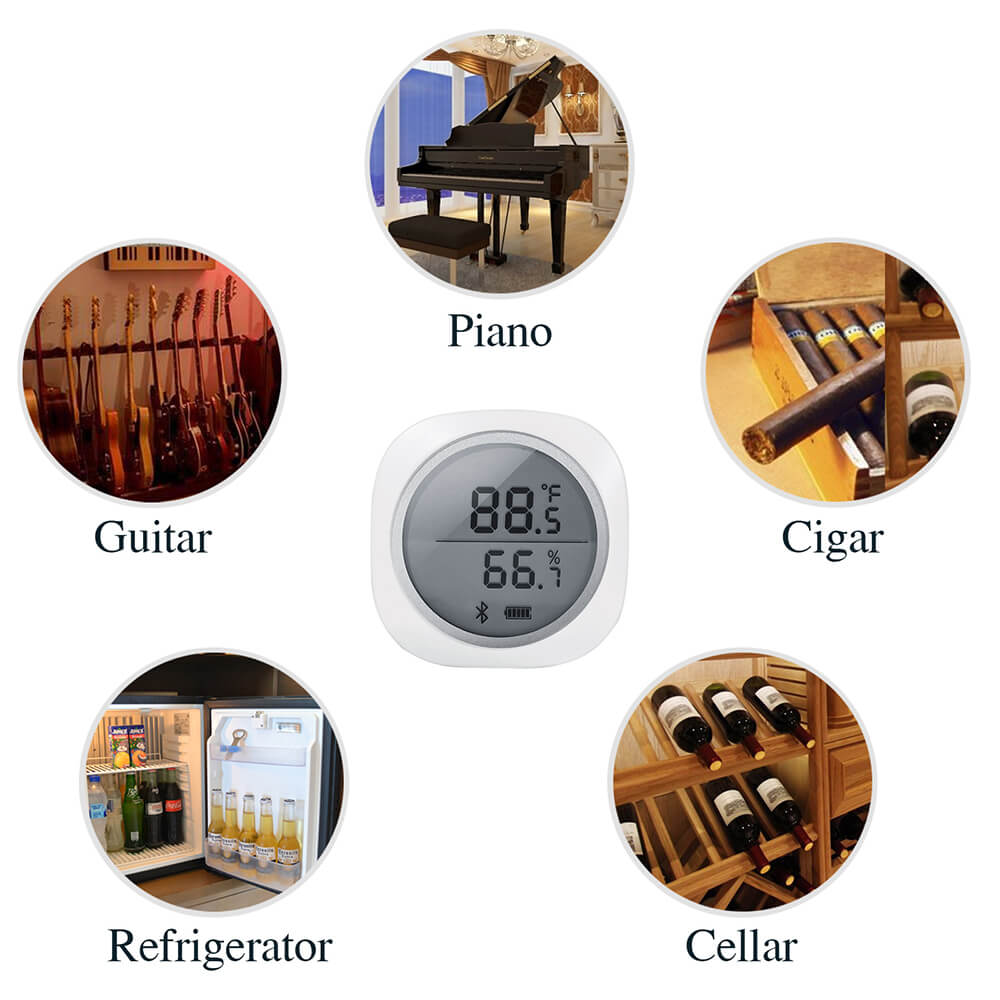 Bluetooth Hygrometer Thermometer IBS TH1 Plus - Wireless Temperature & Humidity Monitor for Home, Greenhouse, Wine Cellar & Baby Room
