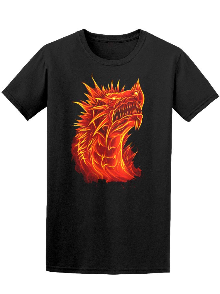 Fire Dragon Head T-Shirt for Men - Casual Streetwear Style