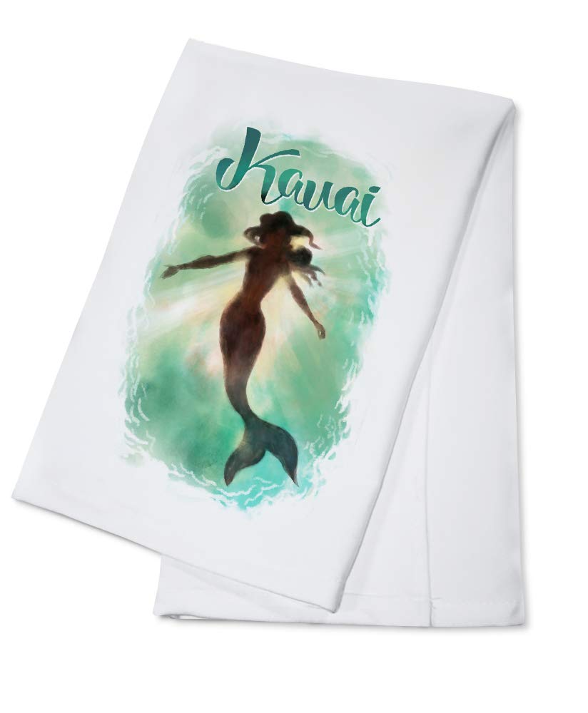 Hawaii Mermaid Underwater 100% Cotton Tea Towel - Decorative Hand Towel for Kitchen & Home Decor - Perfect for Beach House, Coastal Bathroom, or Tropical Themed Gift