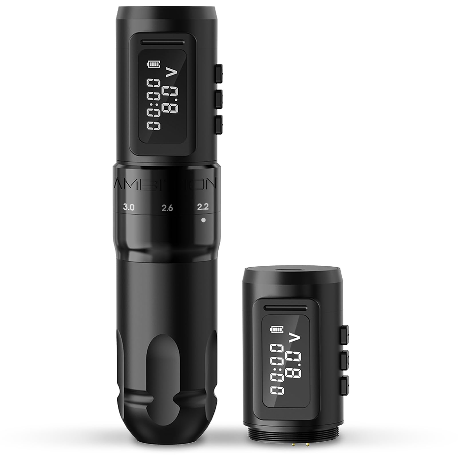 Ambition MARS-U Wireless Tattoo Machine - Adjustable Stroke Rotary Cartridge Pen with 1800mAh Power Coreless Motor & LED Display | Professional Tattoo Equipment for Artists | Perfect for Studio Work, Body Art & Permanent Makeup