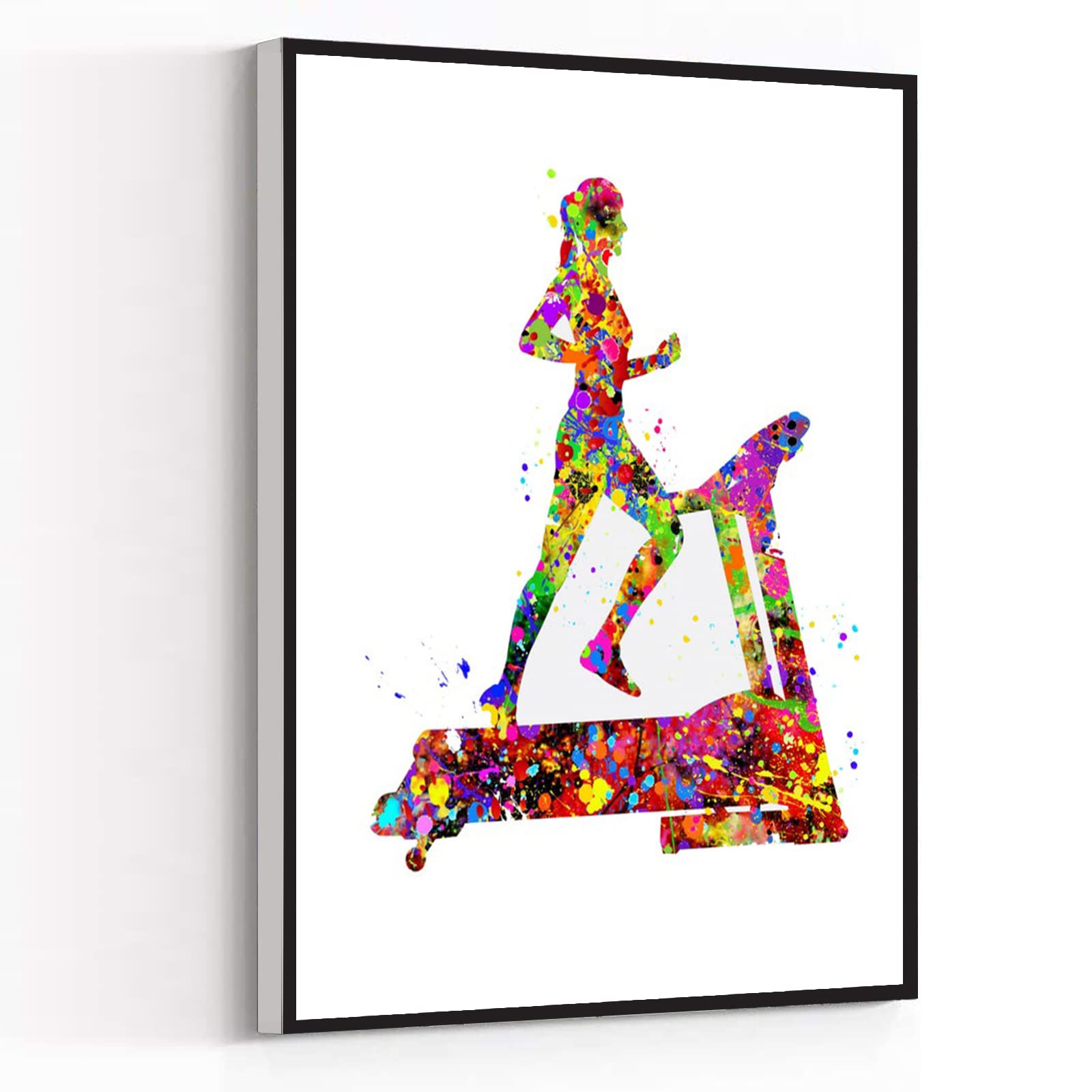 16x24 Inch Framed Modern Canvas Wall Art - Treadmill & Walker Gym Equipment Print for Women's Workout Room, Living Room, Bedroom & Office Decor | Fitness Motivation & Home Gym Inspiration