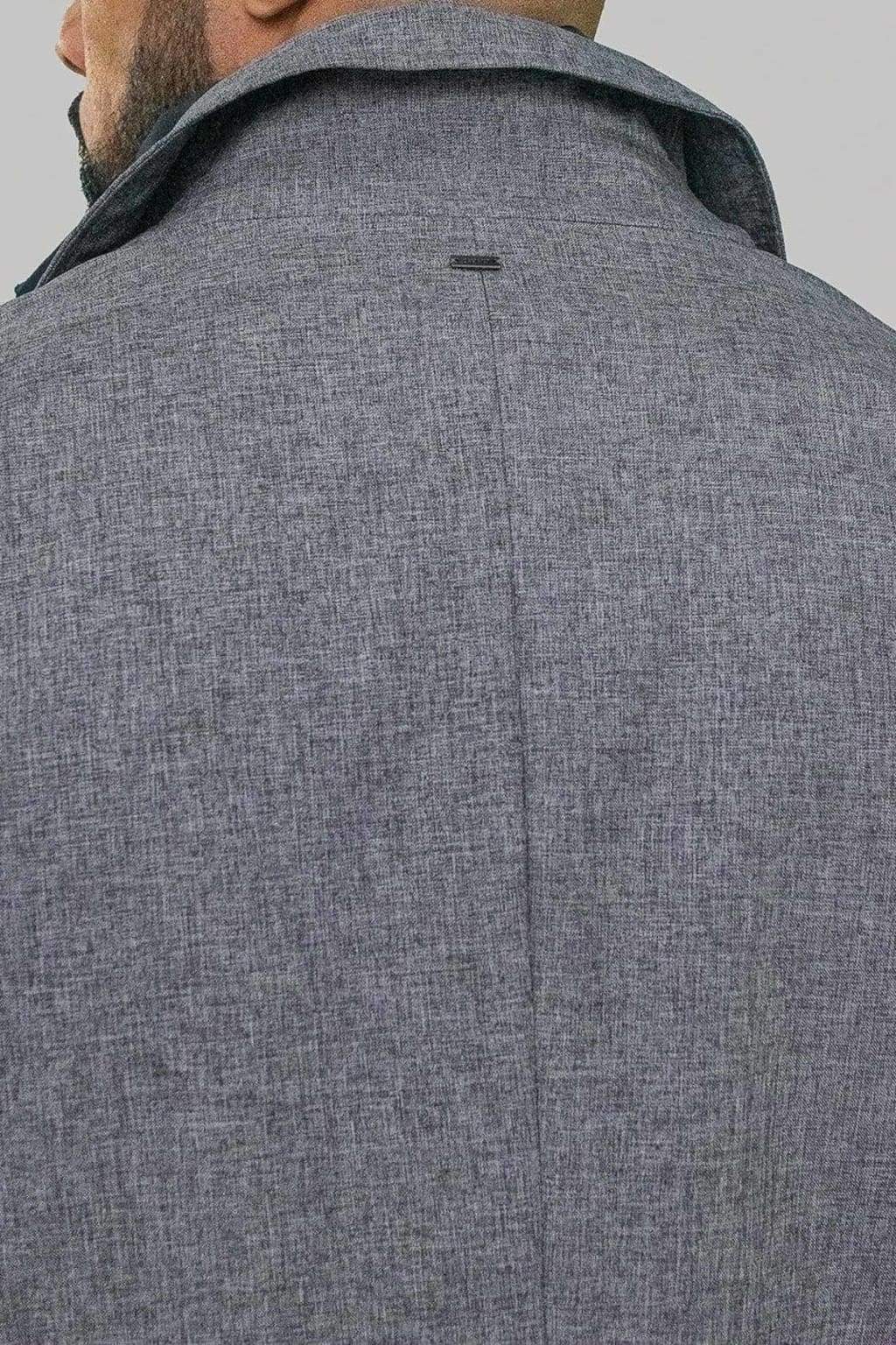 Cavani Men's Brando Grey Mac Coat - Classic Wool Blend Trench Coat for Fall & Winter | Perfect for Business, Office & Formal Occasions