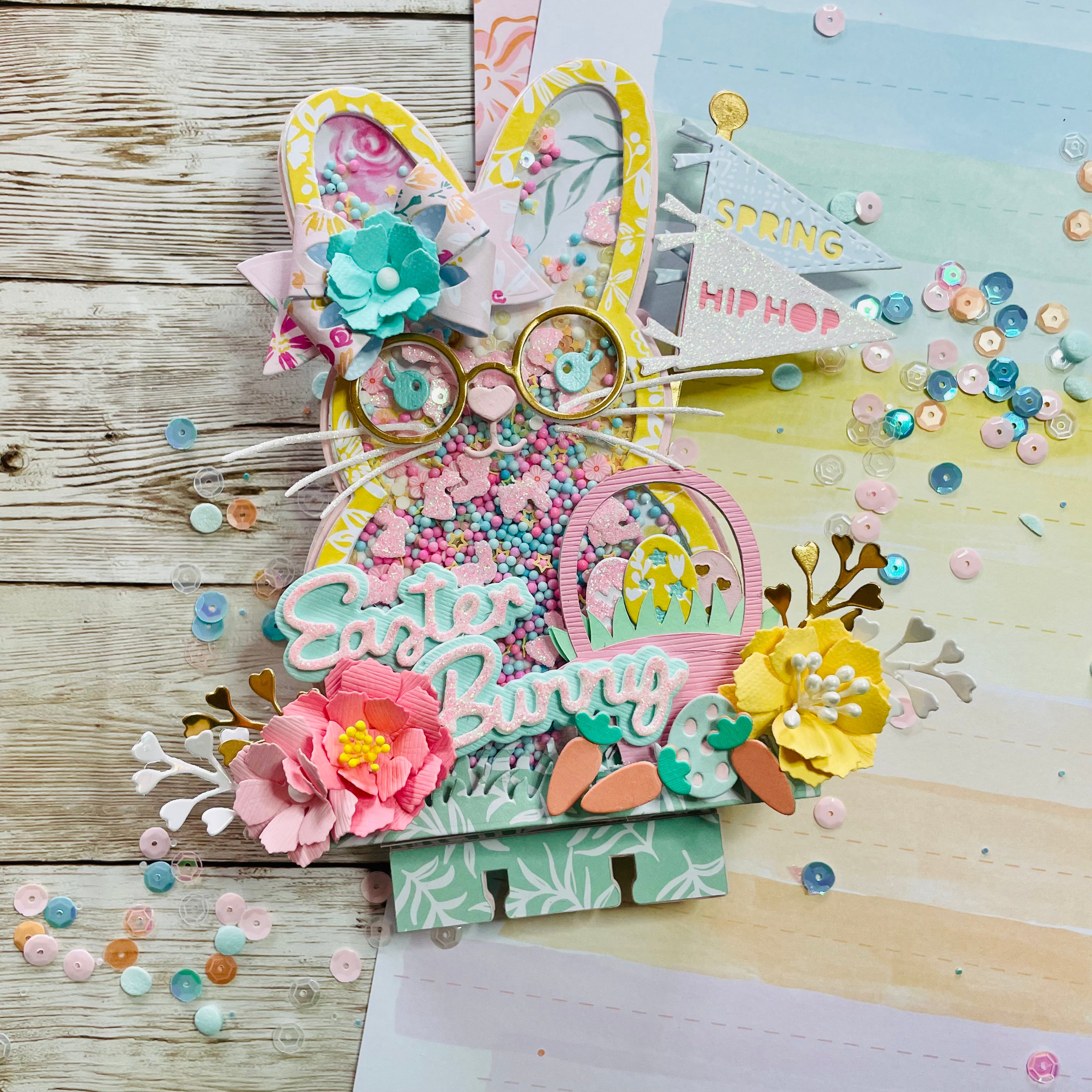 Bunny Mini Photo Album - Cute & Portable Scrapbook for Memories, Travel, Baby Photos & DIY Projects | Perfect for Gifts, Home Decor & School Projects
