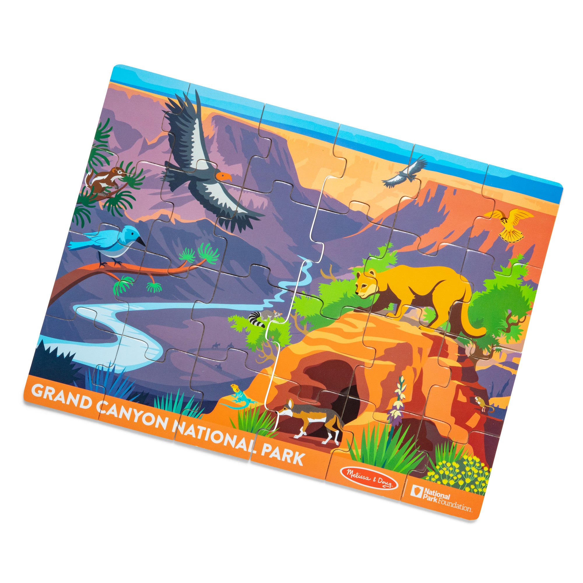 Grand Canyon National Park Wooden Jigsaw Puzzle - 24 Piece Educational Puzzle for Kids & Adults - Perfect for Family Game Night & Classroom Learning Activities