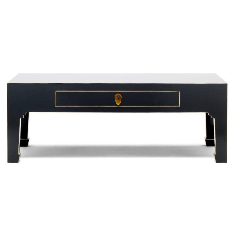 Golden Dragon Oriental Painted Solid Wood Coffee Table - 43.3