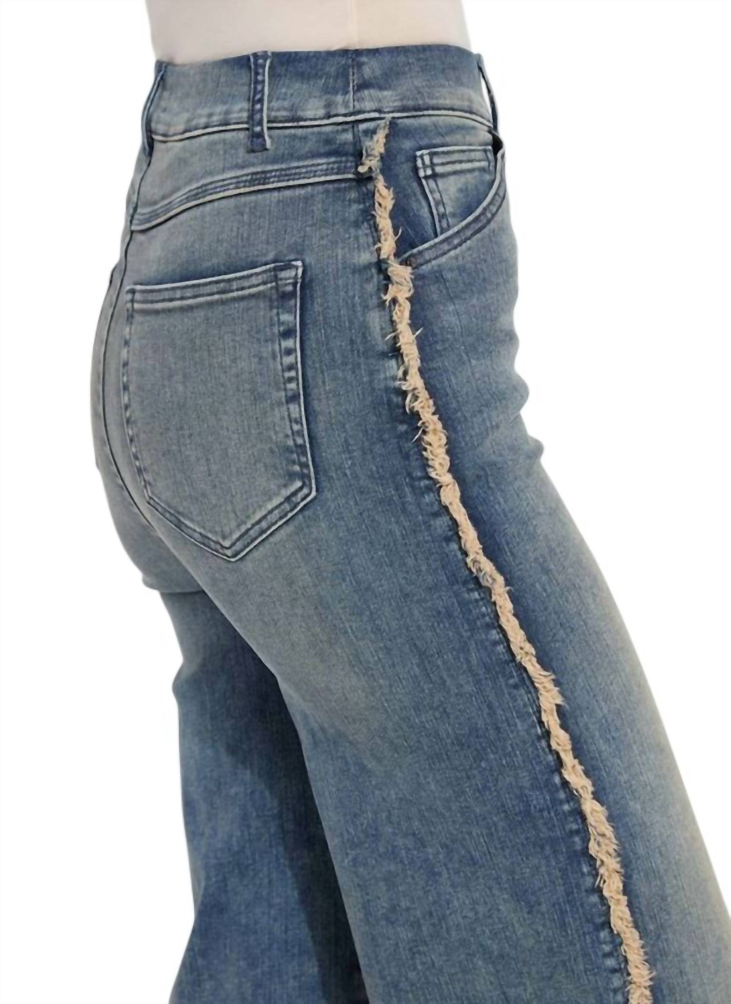 Premium Wide Leg Denim Jeans - High Waisted Stretch Comfort for Women | Trendy Mid Wash Nutshell Dye | Perfect for Casual Wear, Office & Weekend Outfits