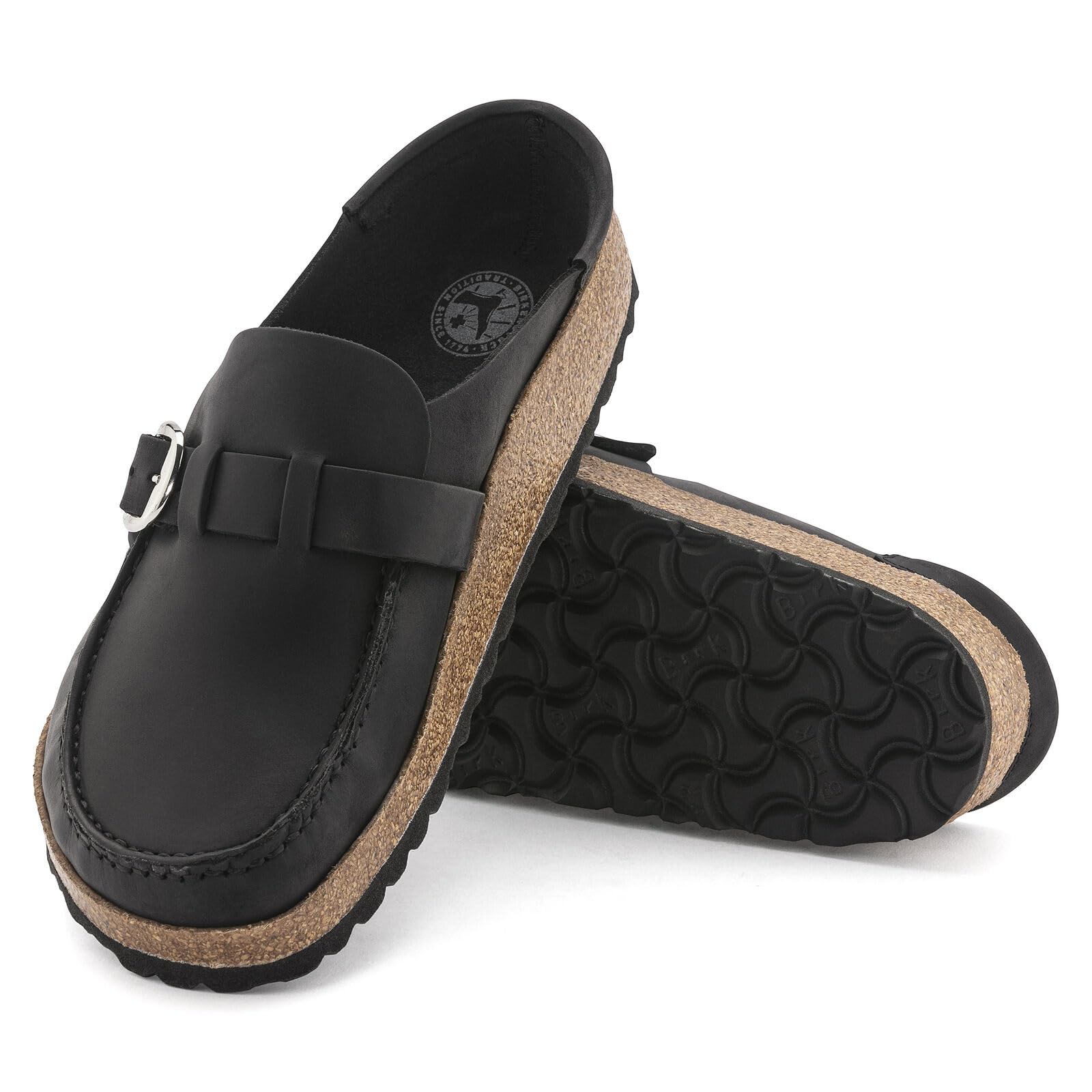Original Birkenstock Buckley Black Oil Leather Sandals - Comfortable & Durable Unisex Footwear for Men & Women | Size 39 (US 8-9) | Perfect for Casual Wear, Beach, Travel & Everyday Comfort
