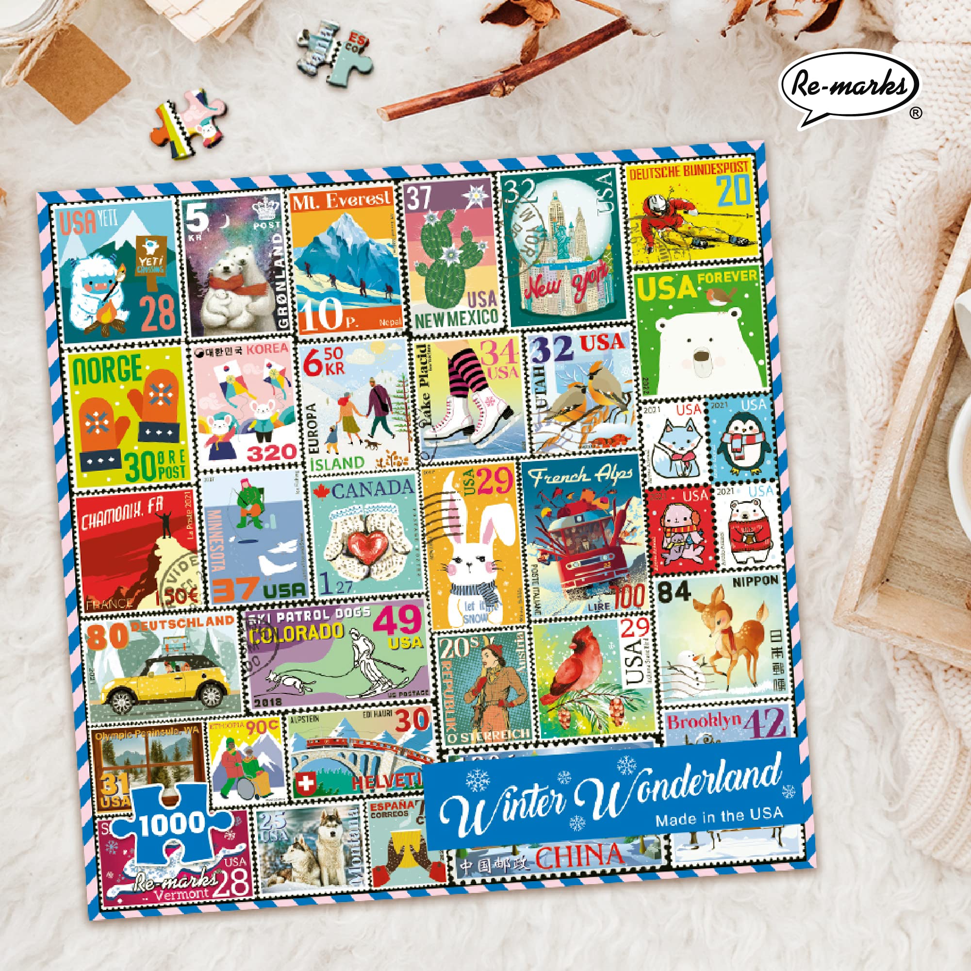 Re-marks Winter Wonderland 1000-Piece Jigsaw Puzzle - Festive Christmas Collage for Adults & Families | Perfect for Holiday Decor, Gift Giving & Cozy Winter Nights