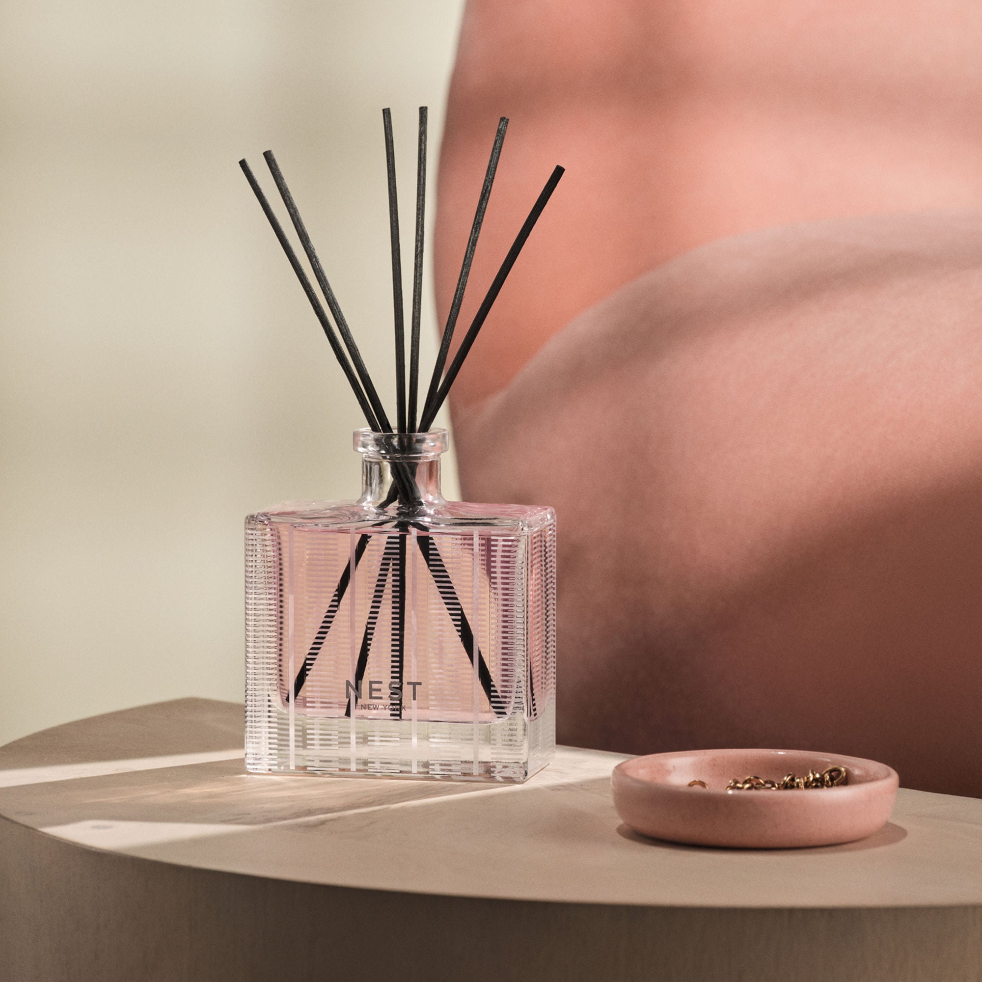 Himalayan Salt & Rosewater Reed Diffuser - Natural Aromatherapy Essential Oil Diffuser for Home, Office, Spa | Relaxing Scent for Stress Relief & Better Sleep