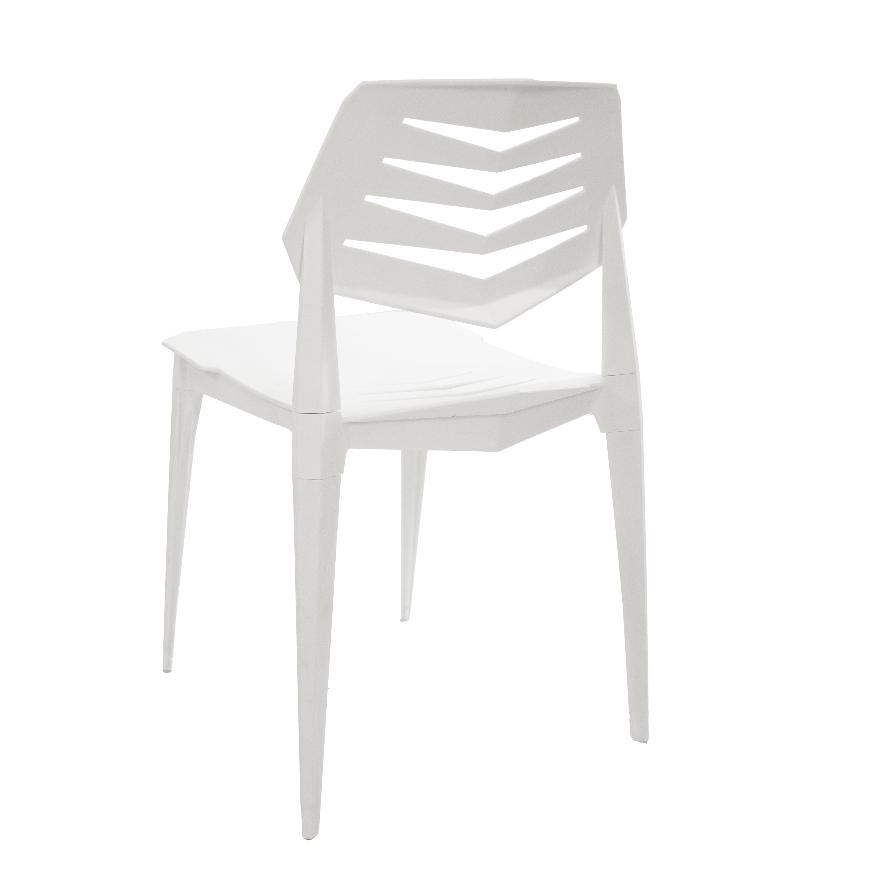 Sunnydaze Matisse Plastic Outdoor Dining Chair - Weather-Resistant Patio Furniture for Garden, Poolside & Backyard Dining - Set of 2 Stackable Chairs