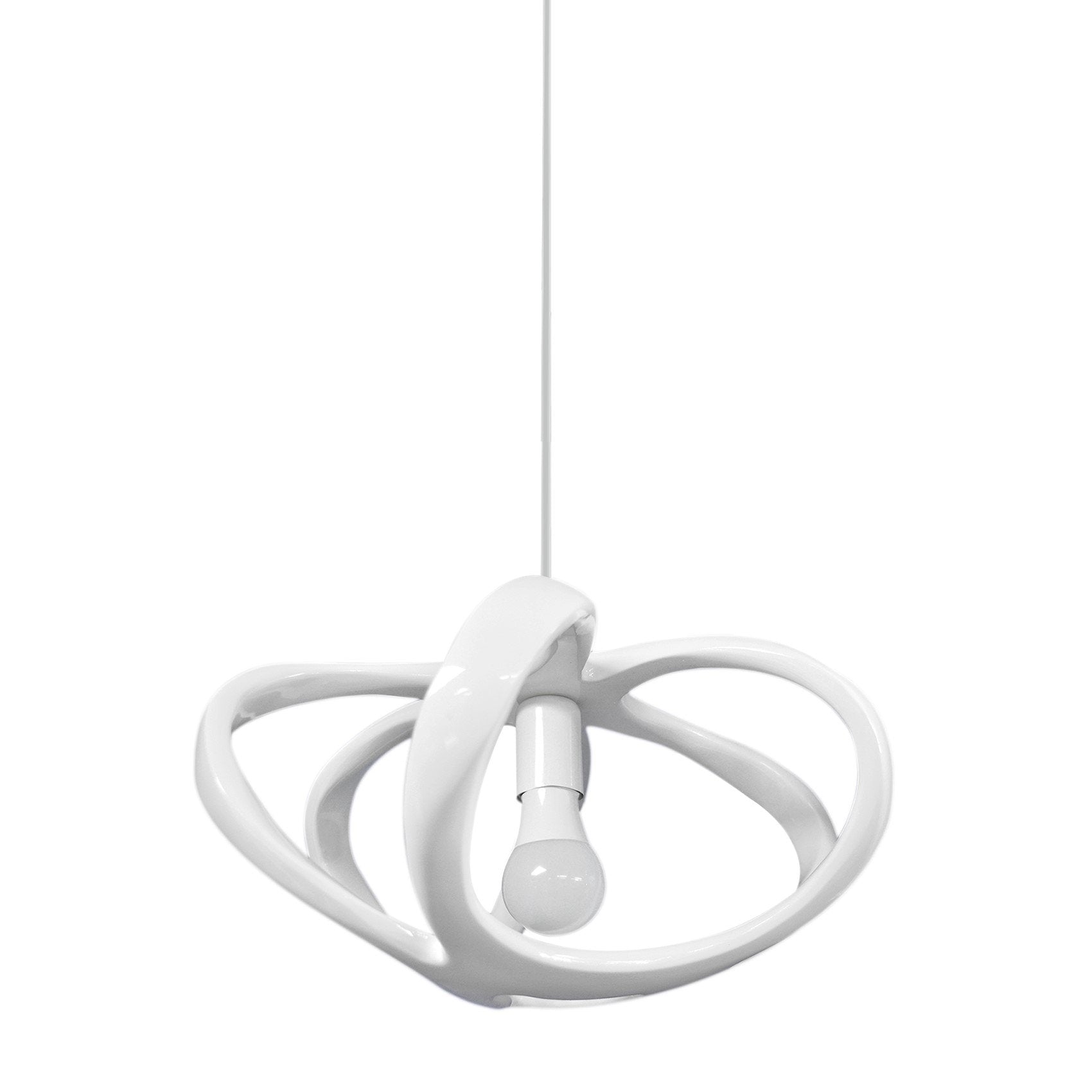 Modern White Open Shade Pendant Light - Elegant Ceiling Lighting for Kitchen Island, Dining Room & Bedroom Decor
