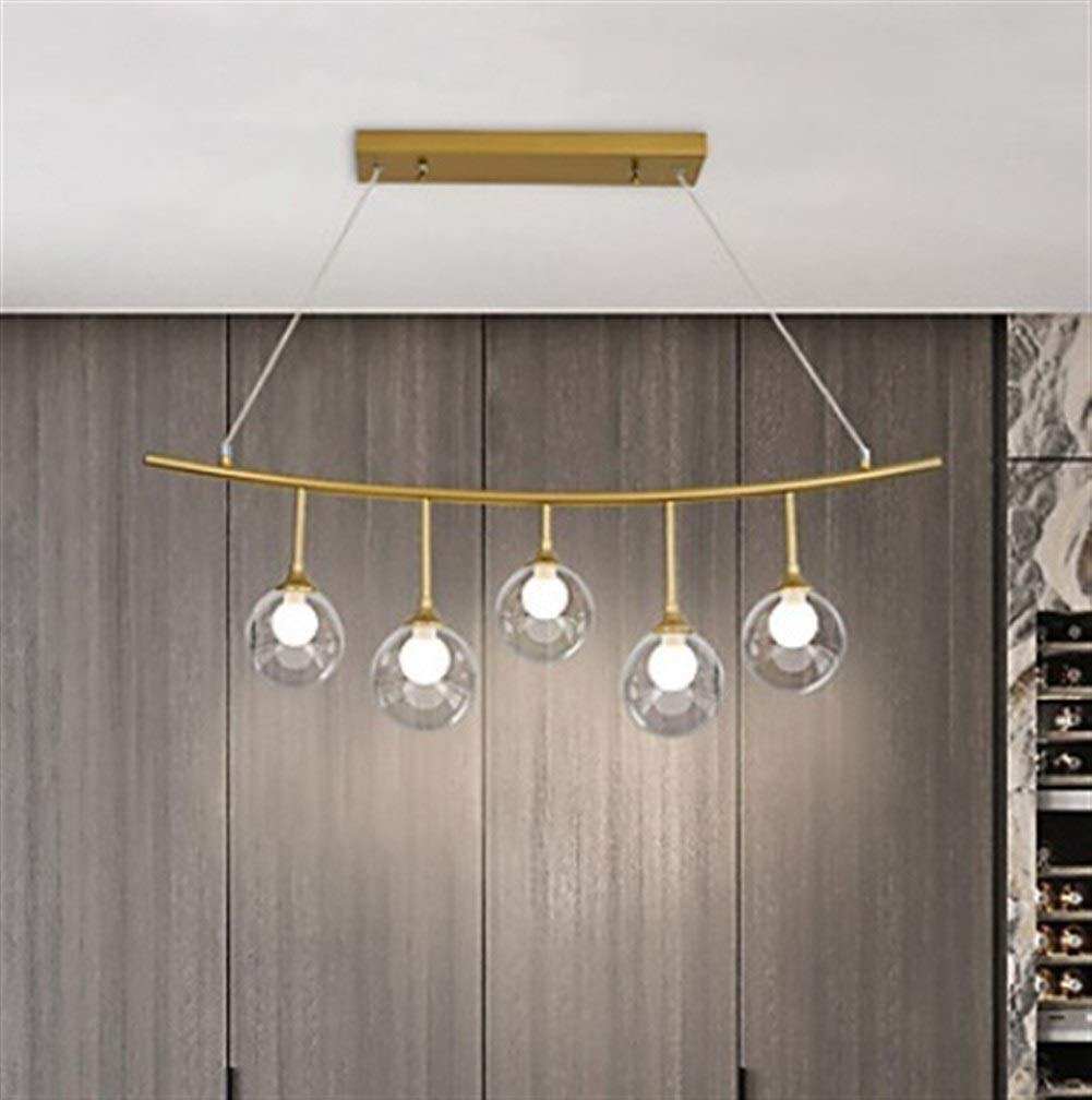 5-Light Globe Chandelier Pendant Light - Modern Metal & Glass Candle Style Ambient Lighting for Dining Room, Bar, Restaurant | Elegant Painted Finishes | Perfect for Home Decor & Commercial Spaces