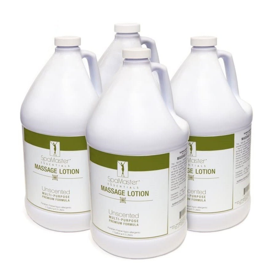 Organic Unscented Vitamin-Rich Water Soluble Massage Lotion - 1 Gallon for Professional Spa, Physical Therapy & Home Relaxation