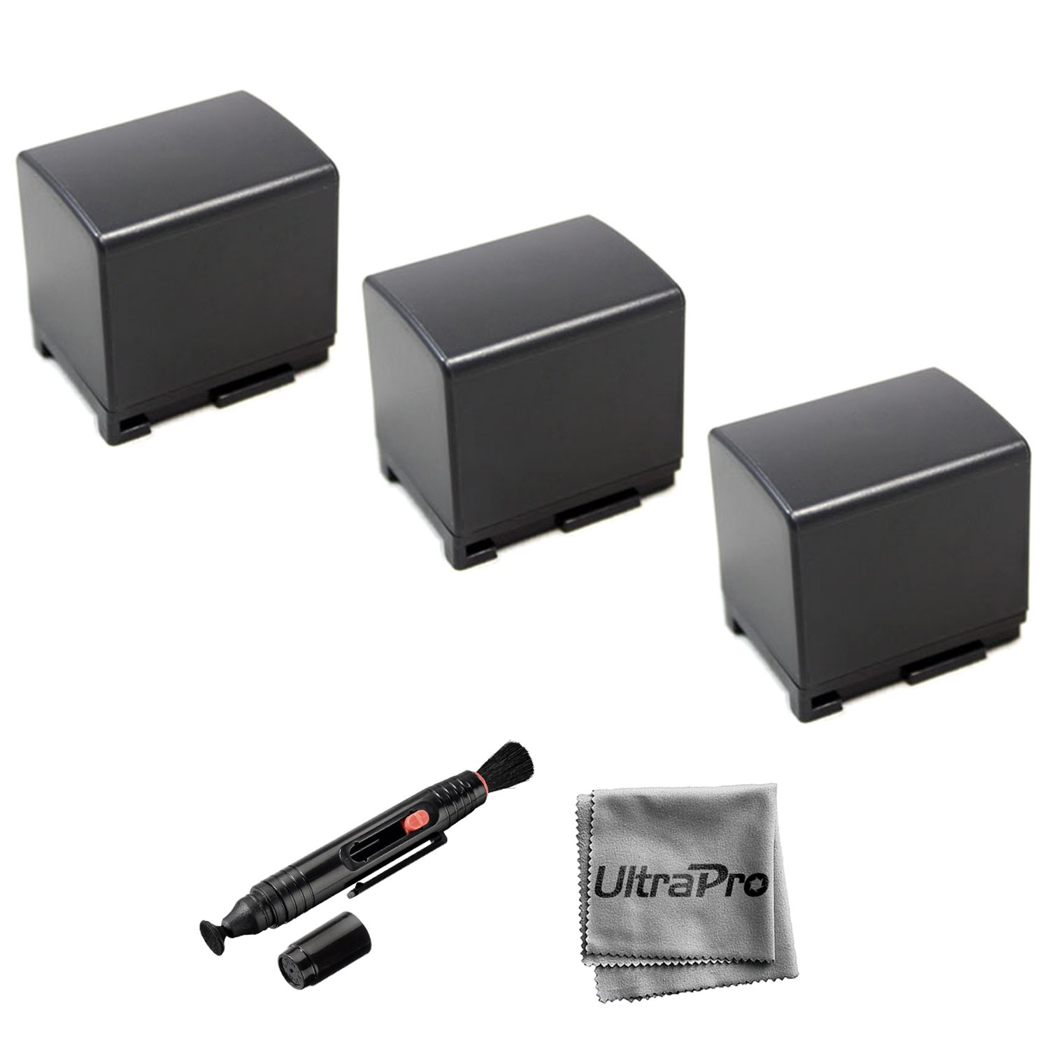 UltraPro 3-Pack BP-819 High-Capacity Replacement Batteries for Canon EOS Rebel T7, T6, SL3 & More - Includes Deluxe Microfiber Cloth & Lens Cleaning Pen - Perfect for Travel Photography & Vlogging
