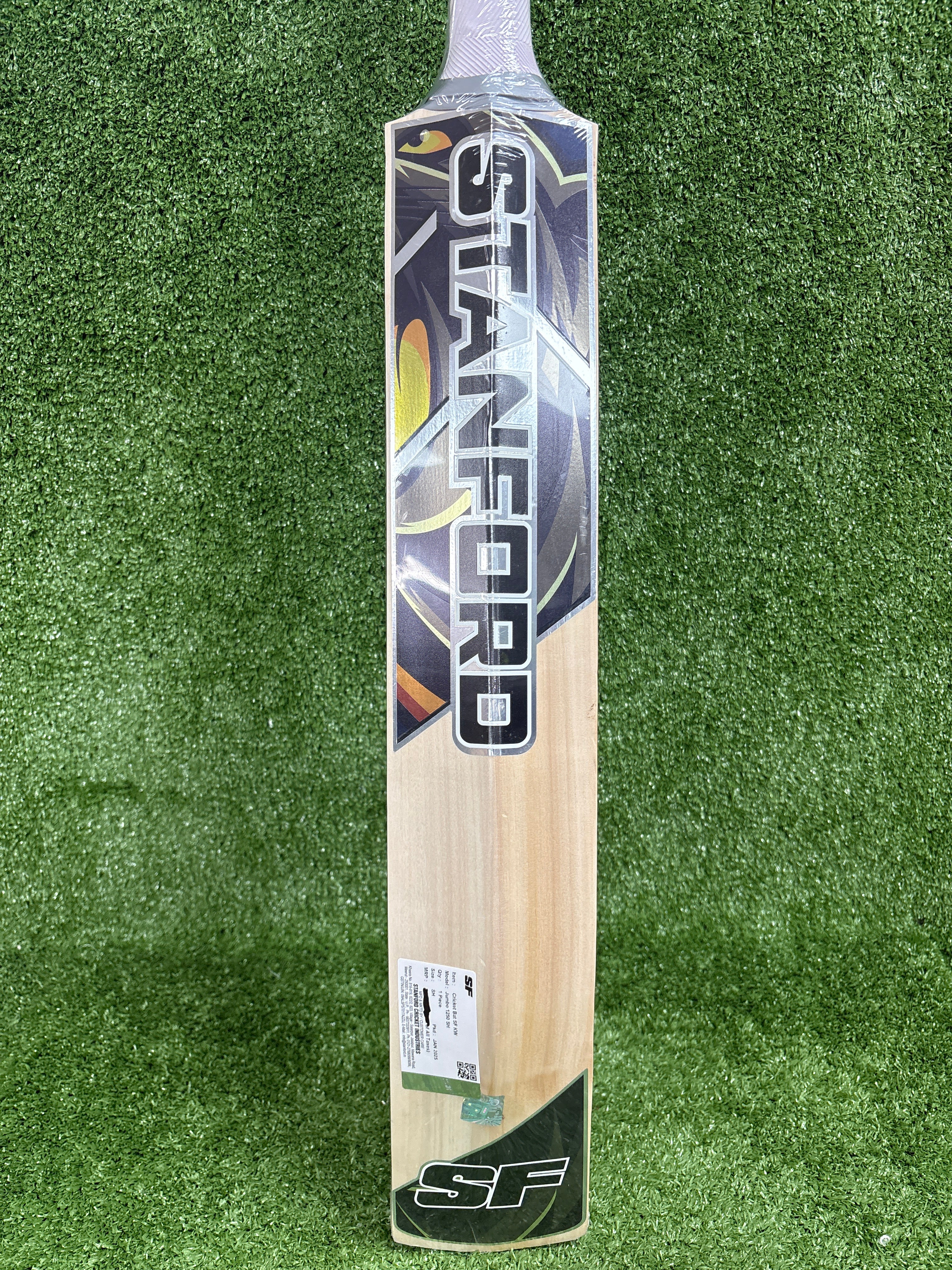 SF Jumbo 1250 Kashmir Willow Cricket Bat - Premium Quality for Professional & Practice Matches - Perfect for Cricket Training, League Games & Backyard Play