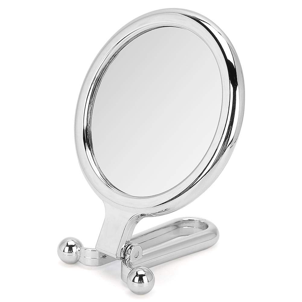 5X Magnification Cosmetic Mirror - Adjustable Double-Sided Vanity Mirror with Stand, Round Makeup Mirror for Dressing Table, Perfect for Home Makeup, Salon & Travel Beauty Essentials