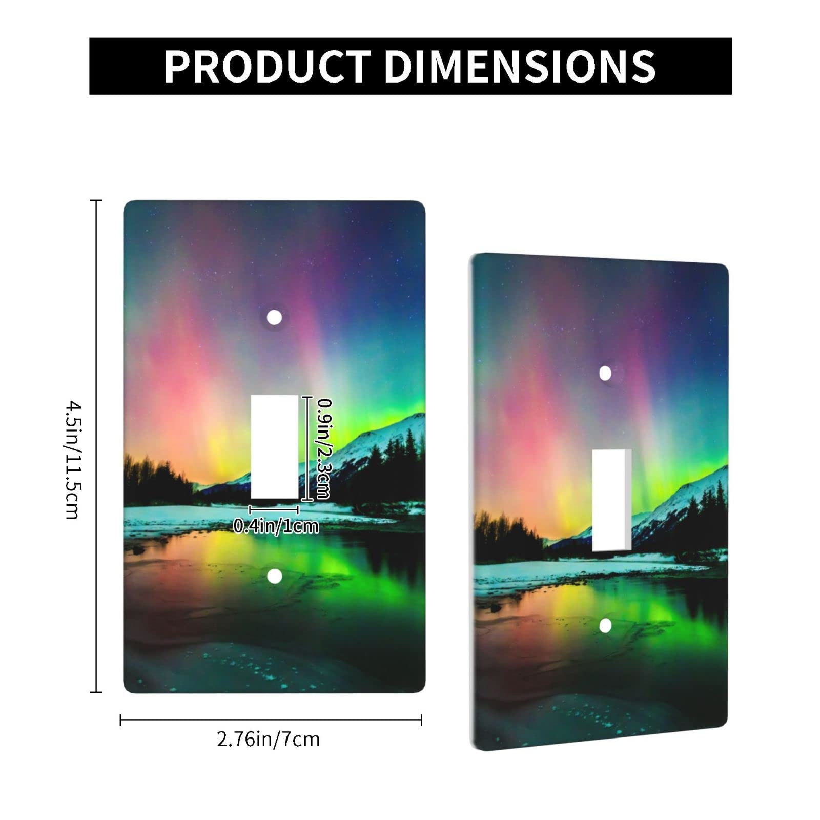 Decorative Green Single Toggle Light Switch Cover Plate - 1 Gang Wall Plate (4.50