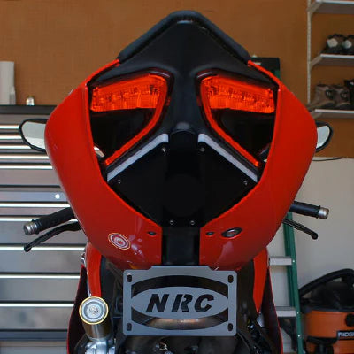 Ducati 1199 Panigale Fender Eliminator Kit for 2011-2014 Models - Motorcycle Tail Tidy License Plate Relocator for Sport Bike Customization & Track Use